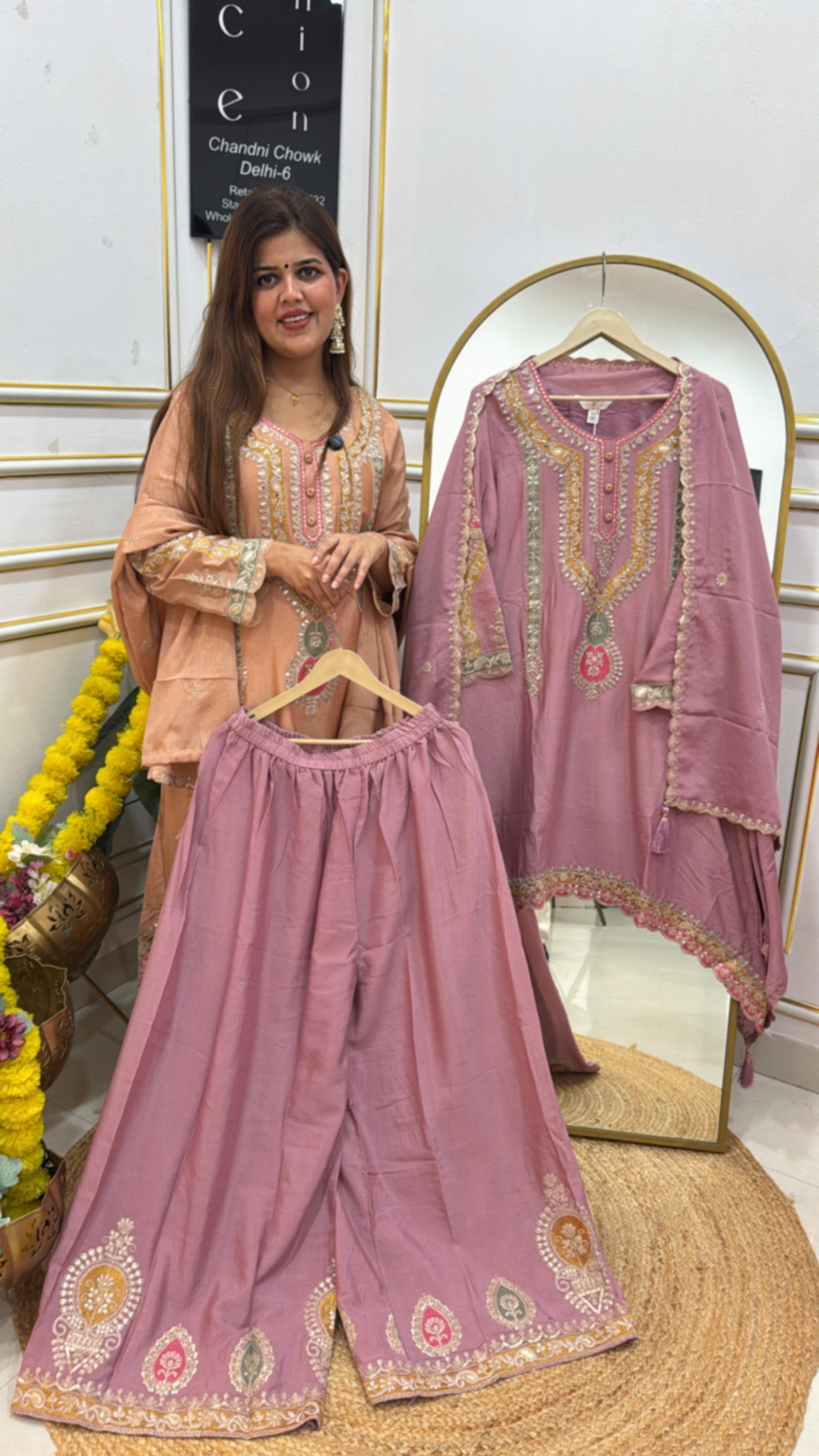 Festival special pure chinnon handwork detailing designer ready to wear  GF662