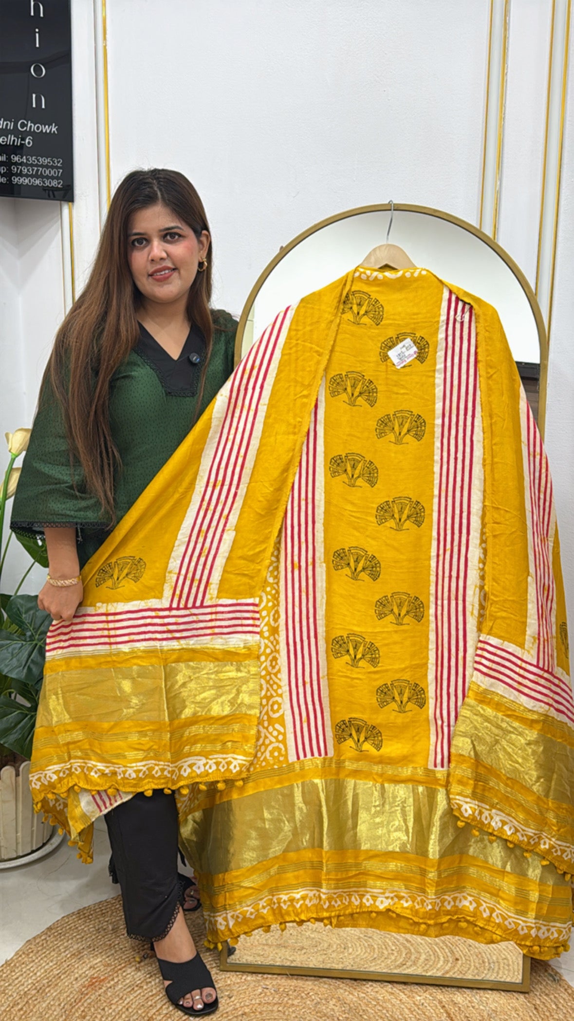 Pure Heavy Casual Cotton Suit with Fusion Batik Printed Shirt & Dupatta GF 317