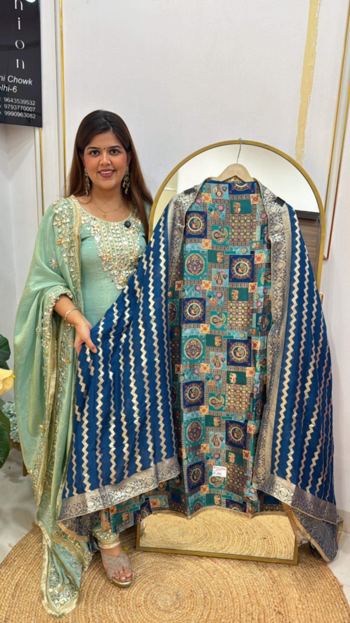 Karwa Chauth special pure banarasi silk suit material fully weaved along with designer weaved dupatta GF588