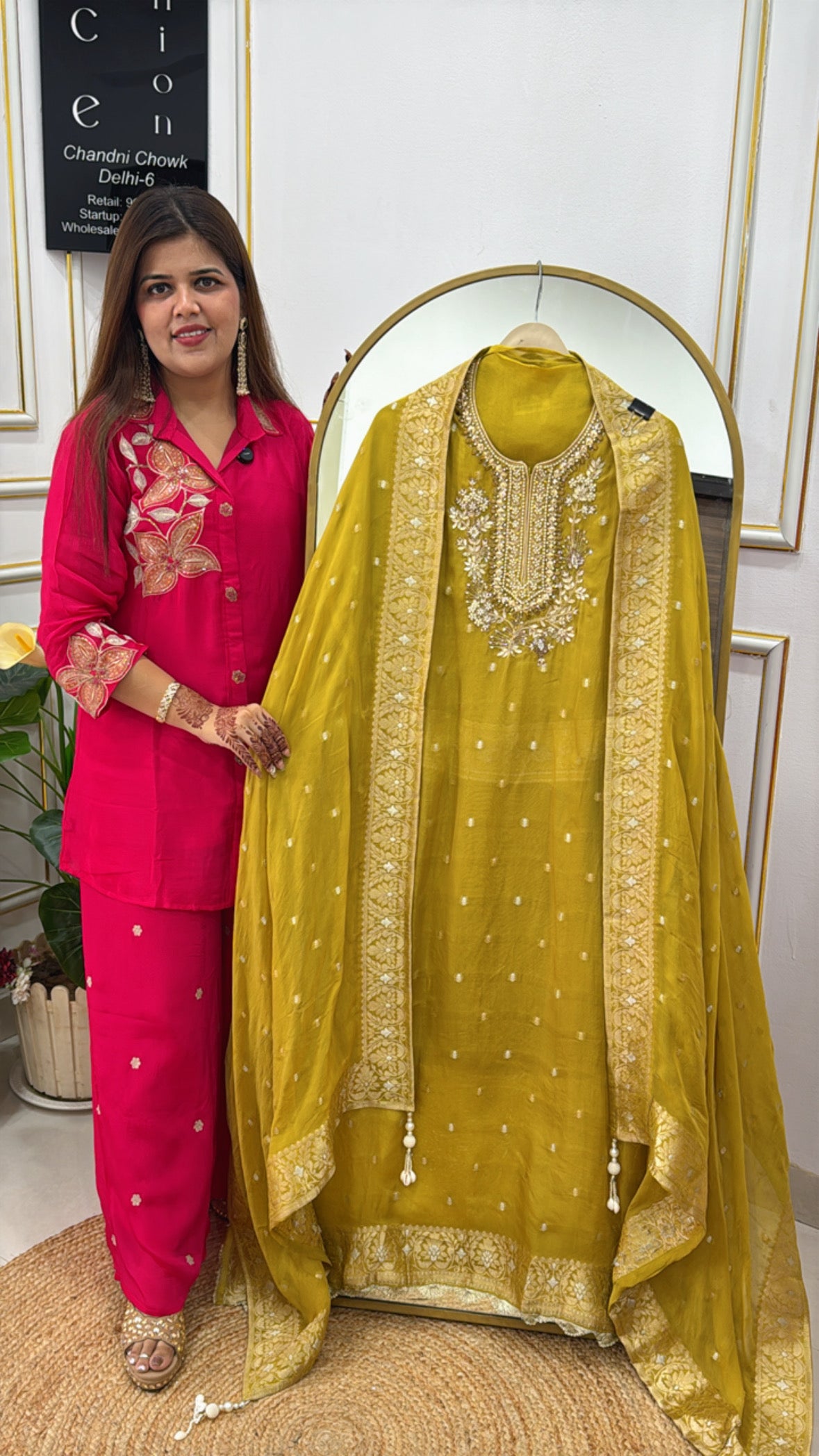 Premium Designer Silk Suit Material Set GF 380