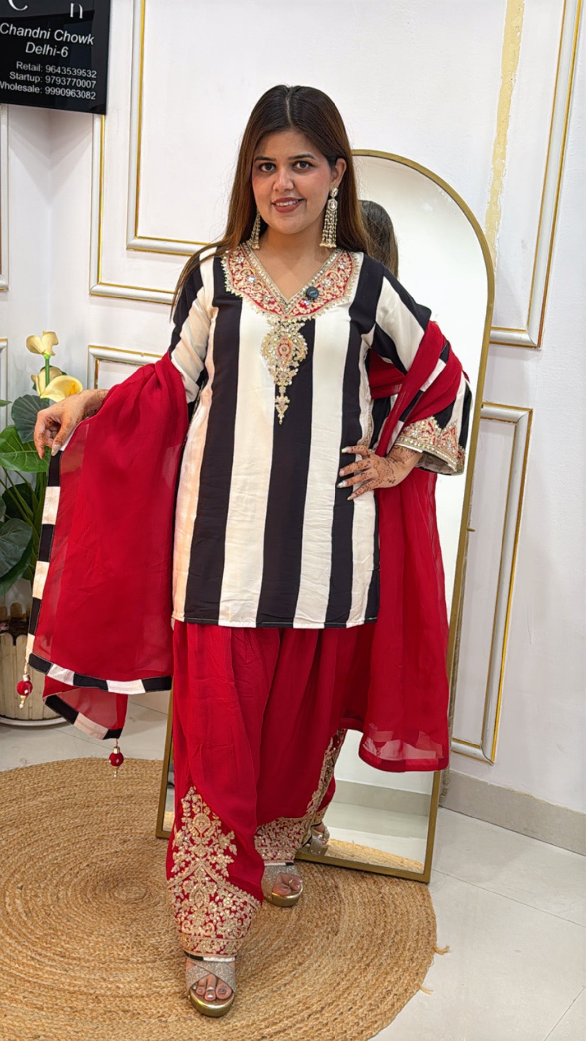 Elegant Ready-to-Wear Pure Crepe Dress GF 417