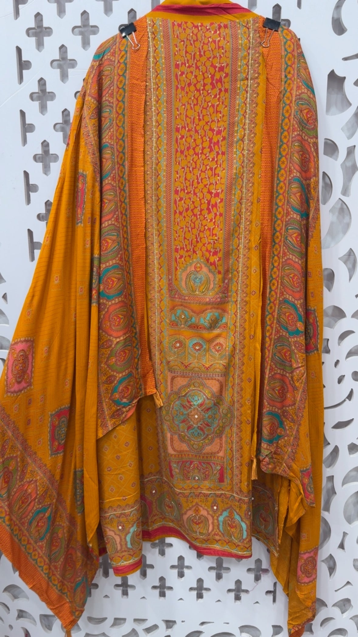 Beautiful pashmina panel designer Karachi printed pashmina in amazing colors with pashmina shawl and bottom GF817