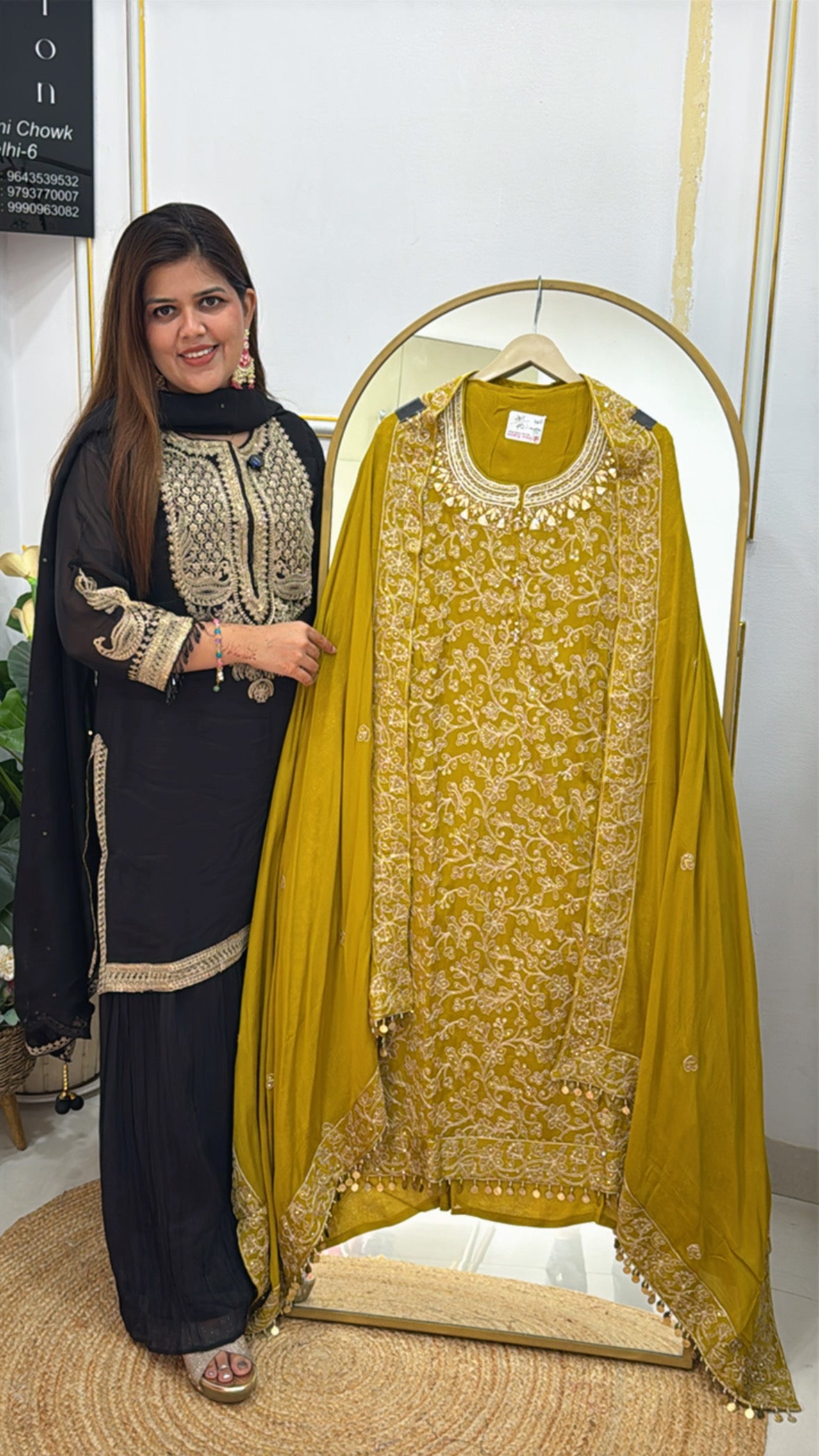 Partywear Special Full Embroidered Pure Chinon Suit Material with Heavy Embroidered Dupatta GF 439