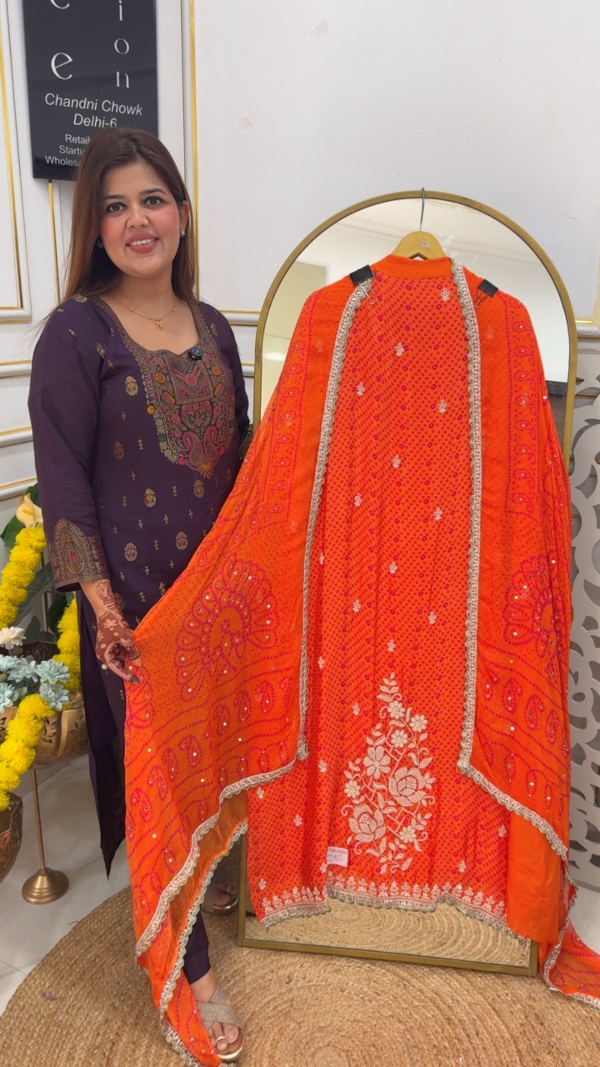 Wedding and festival special pure crepe digital printed royal handwork suit material with digital printed chiffon dupatta GF 739