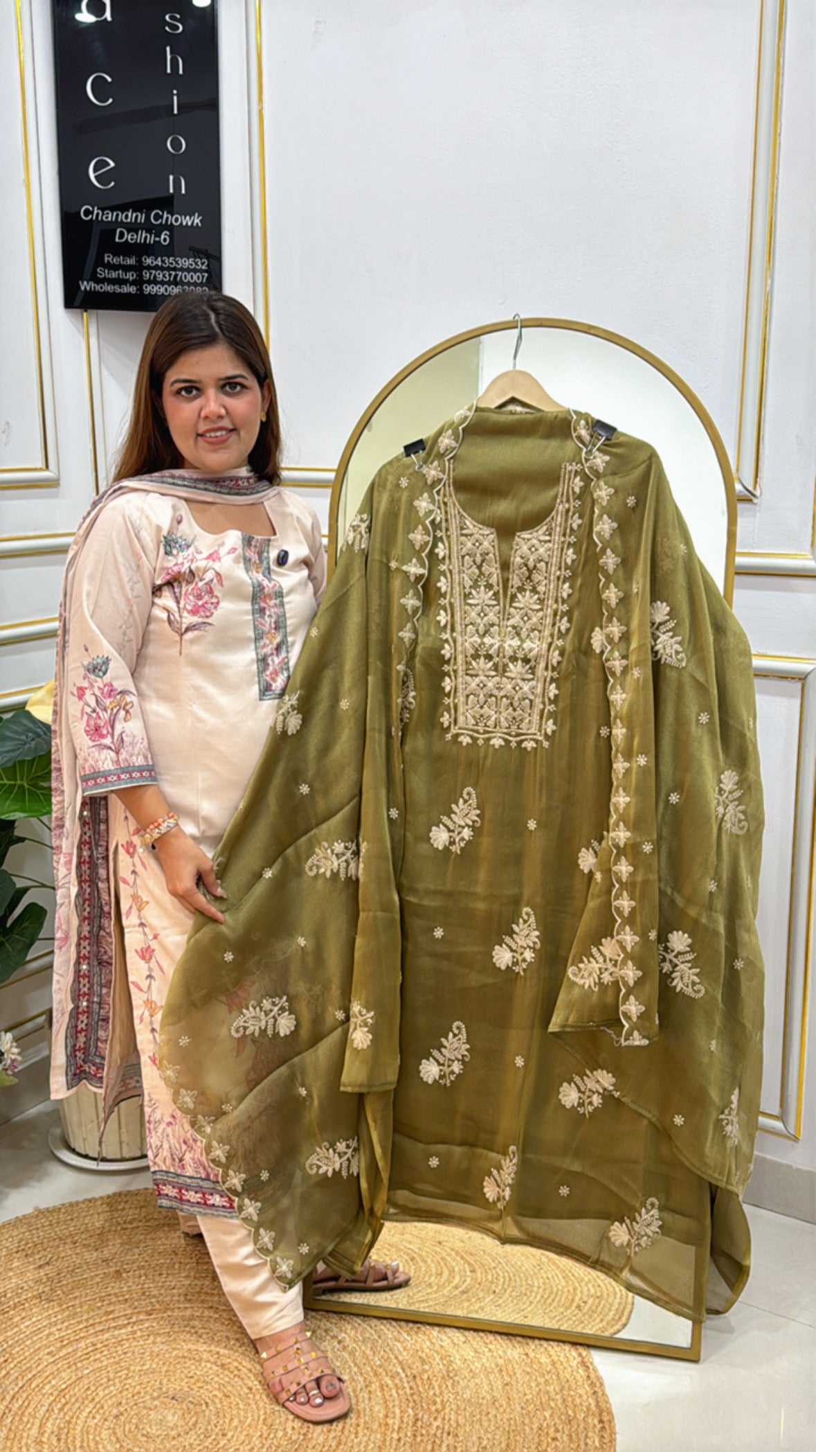 Premium Burberry Shimmer Silk with Full Embroidery Work GF 349