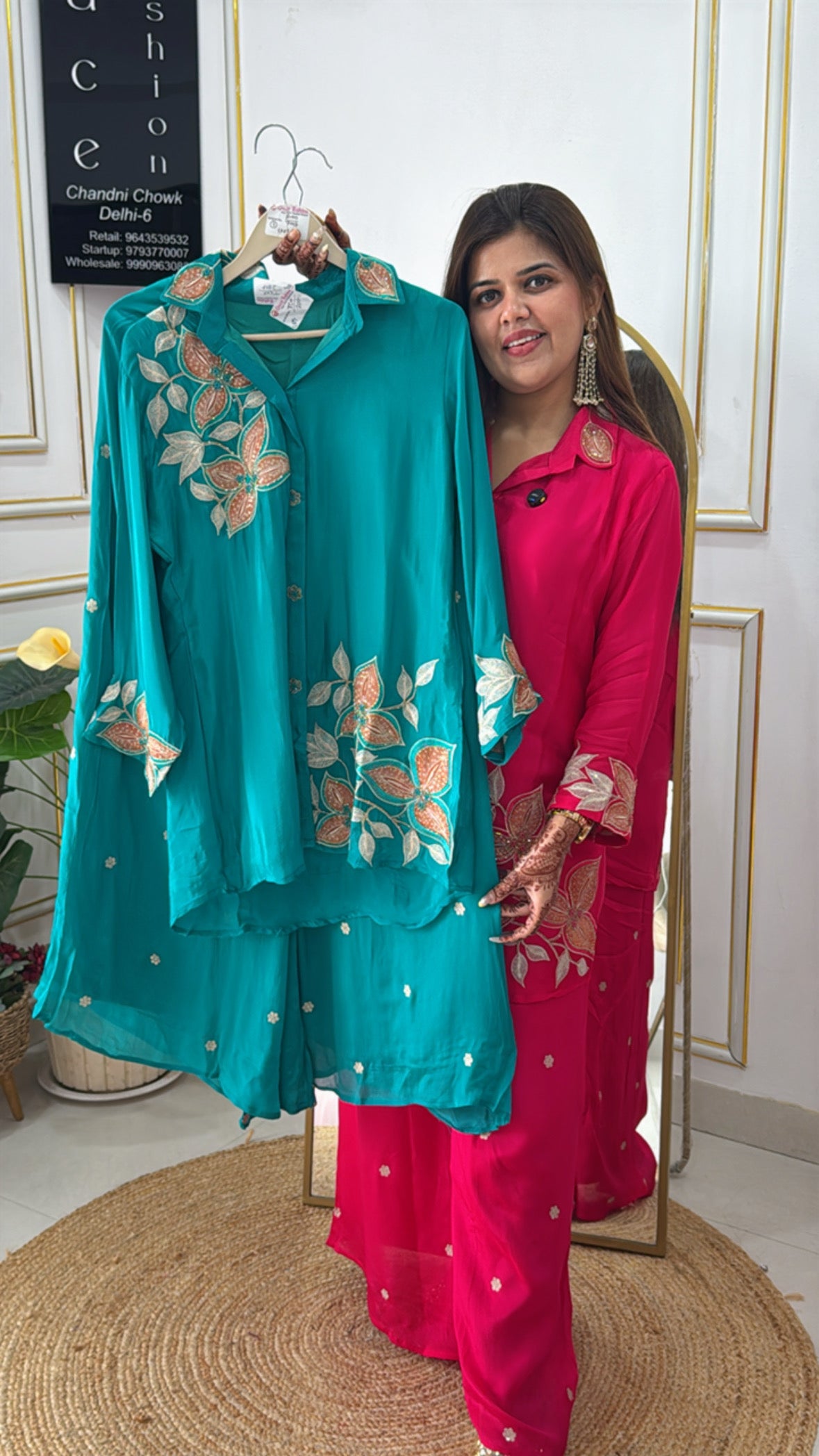 Festival Special Pure Chinnon Handwork Partywear Cord Set GF 394