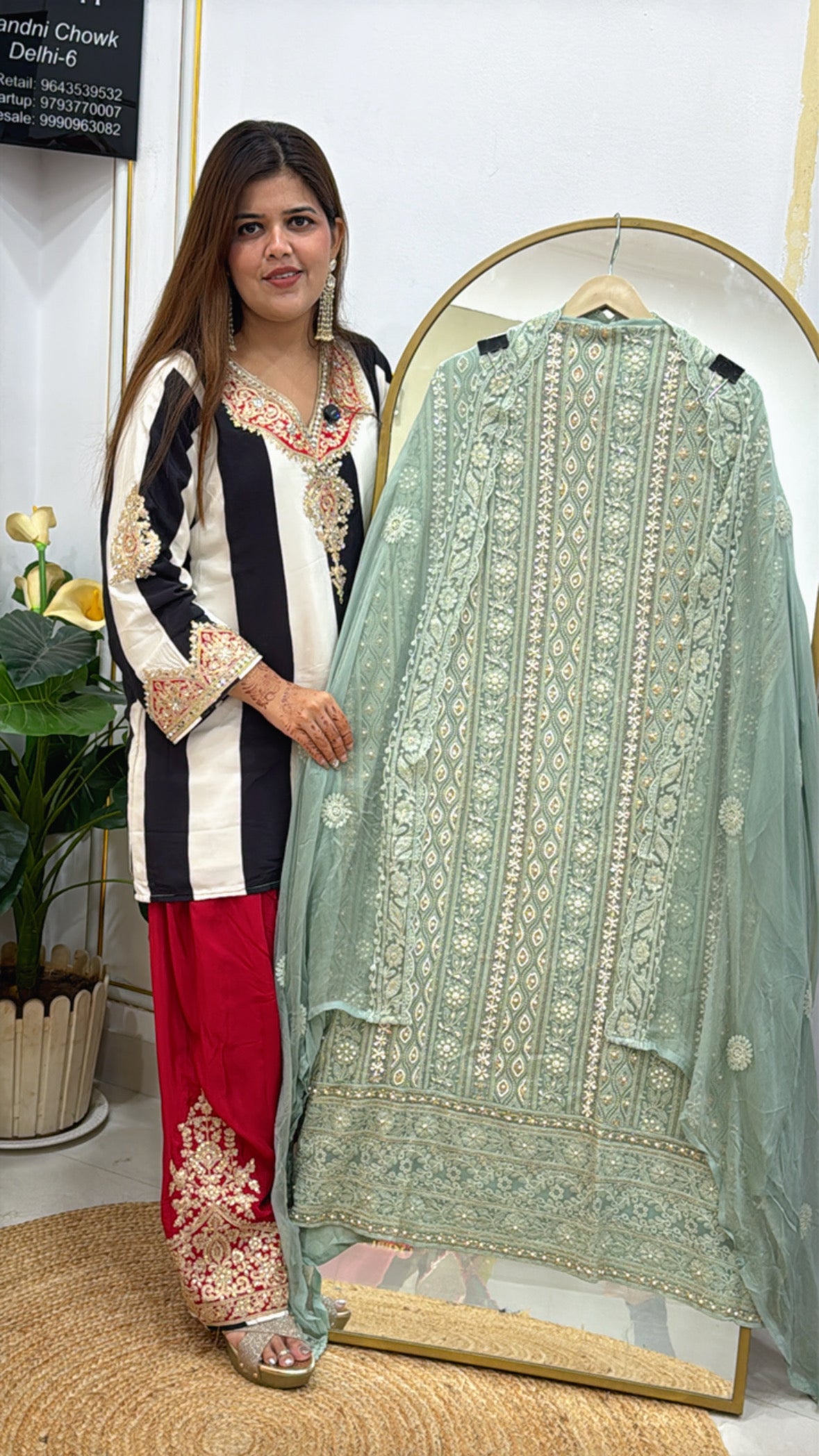 Pure Chikankari Georgette Suit GF 423