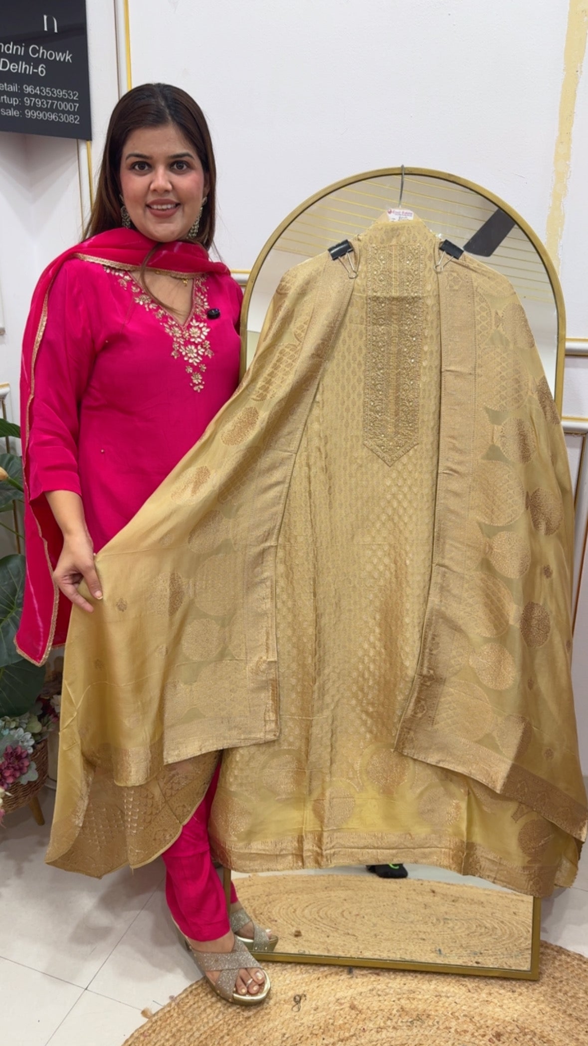 Huge Demanded  Royal partywear Special pure Banglori silk fully weaved suit material along will full weaved Banglori silk dupatta GF804