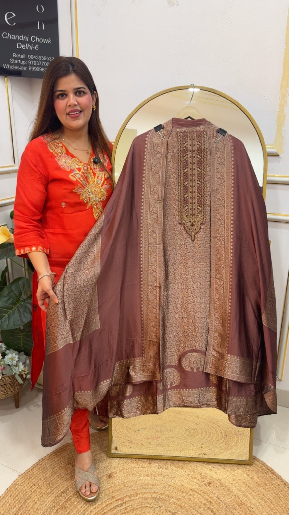 Best seller premium pure banglori silk full weaved suit material with full length pure banglori silk dupatta GF764