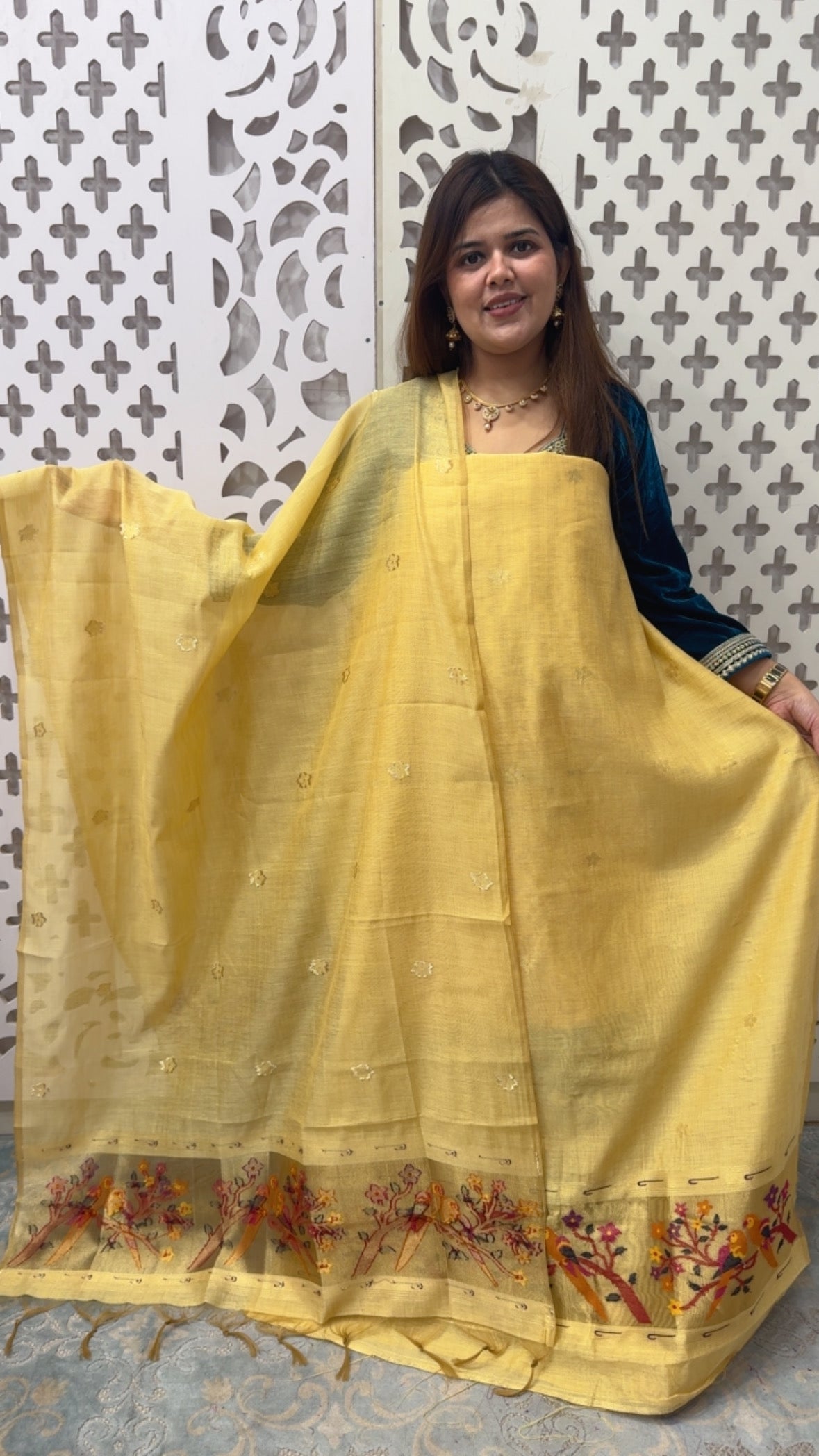 Premium pure  Best Seller Moonga silk weaved jamdhani suit mate with Moonga silk dupatta full weaved GF858