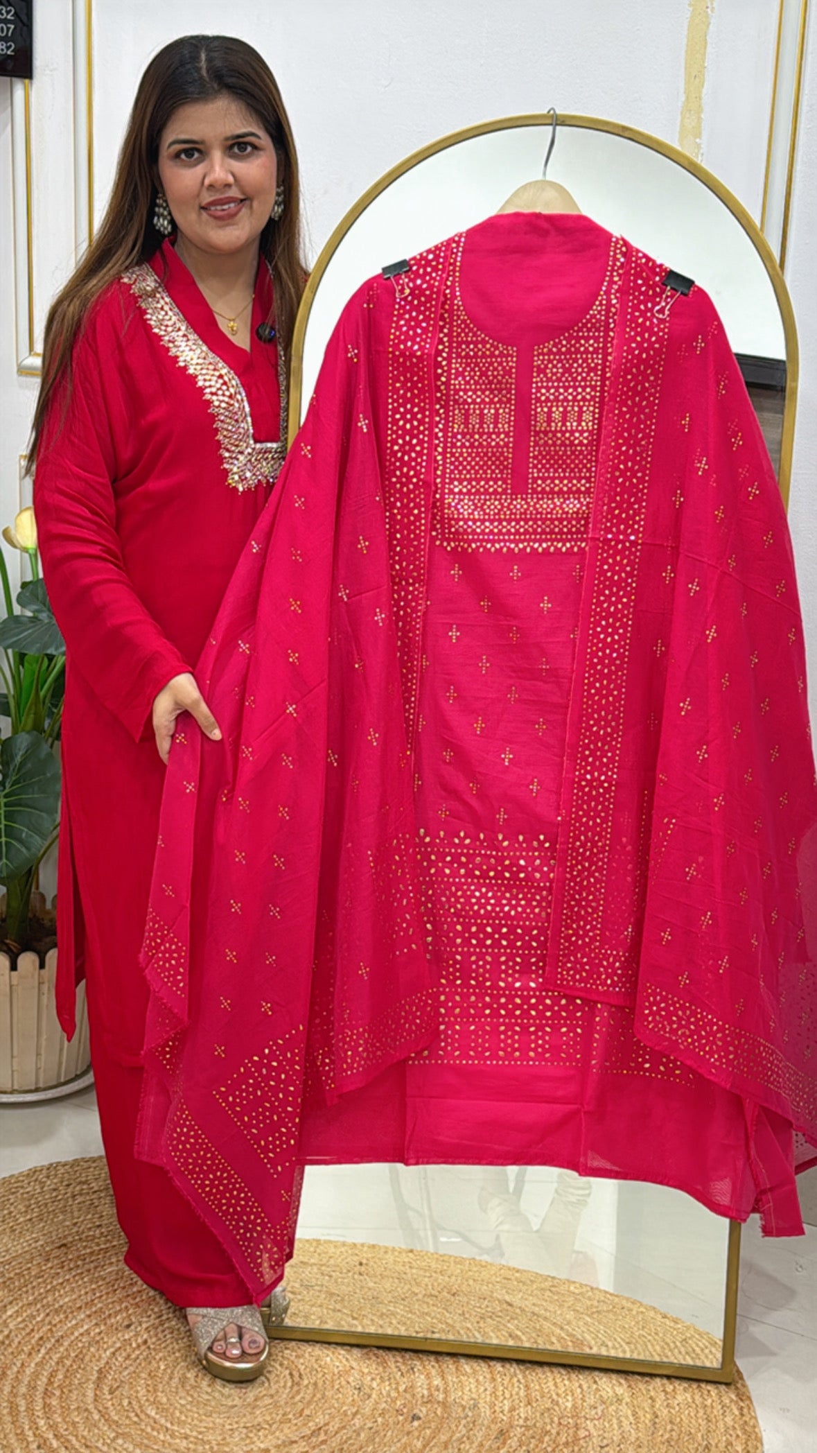 Variant colour festival wear special pure mul mul shirt along with all over Mukesh work  GF 526