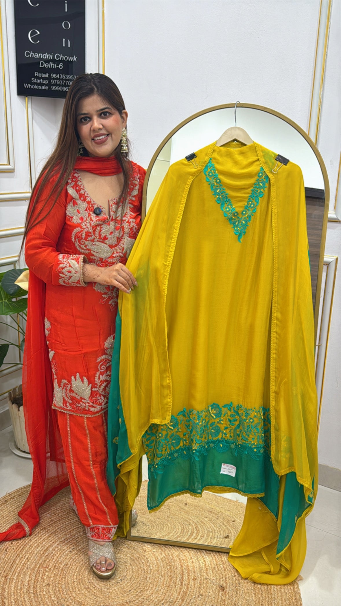 Festival Special Unstitched Suit with Elegant Thread Embroidery &amp; Organza Dupatta GF 278