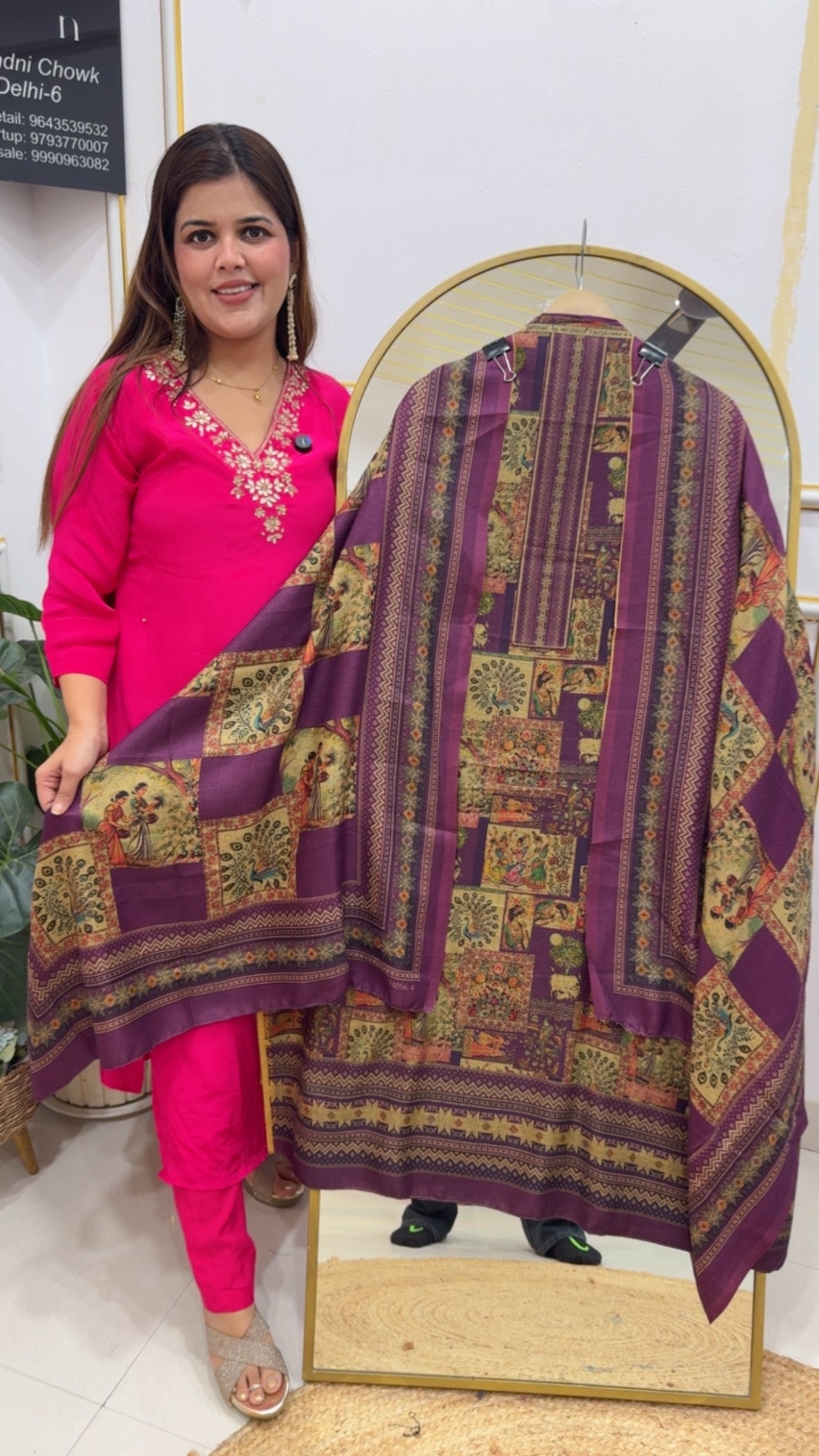 Pashmina special Muglai printing with pure pashmina suit with pashmina dupatta and bottom GF805