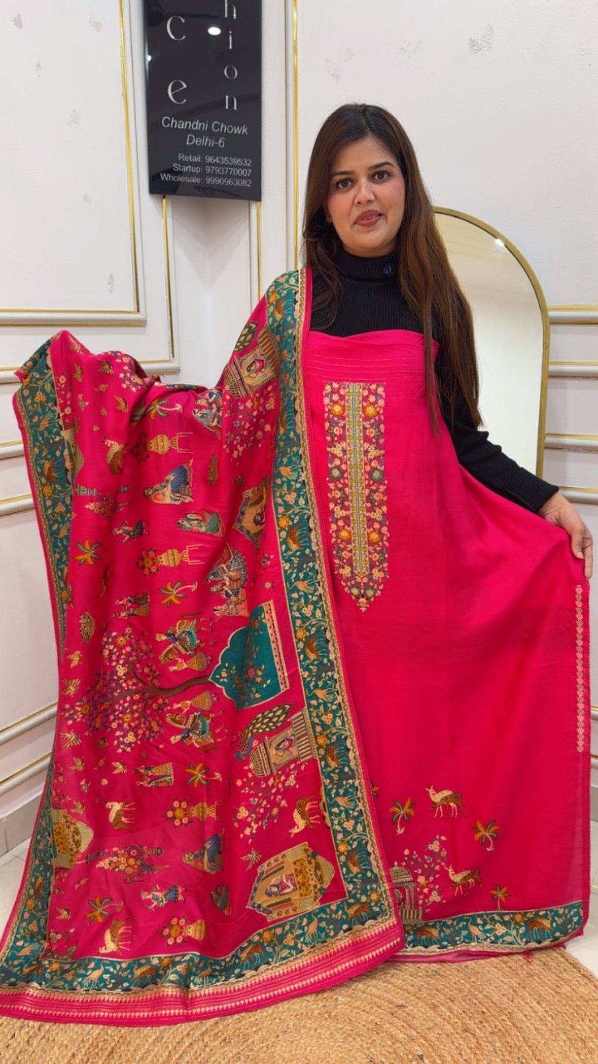 Premium pure raw Russian silk gold weaved suit material along with gold weaved full kanjivaram dupatta GF 890