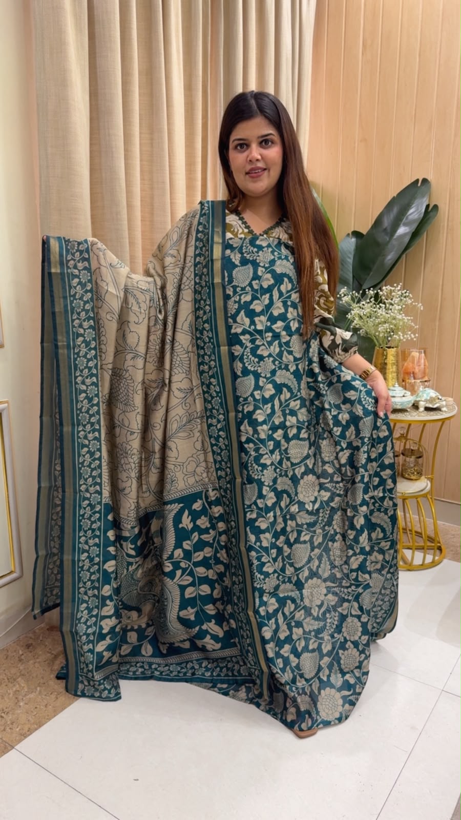 Royal and Designer premium Maheshwari silk printed suit material along with premium beautifully printed Maheshwari silk dupatta  gf1209