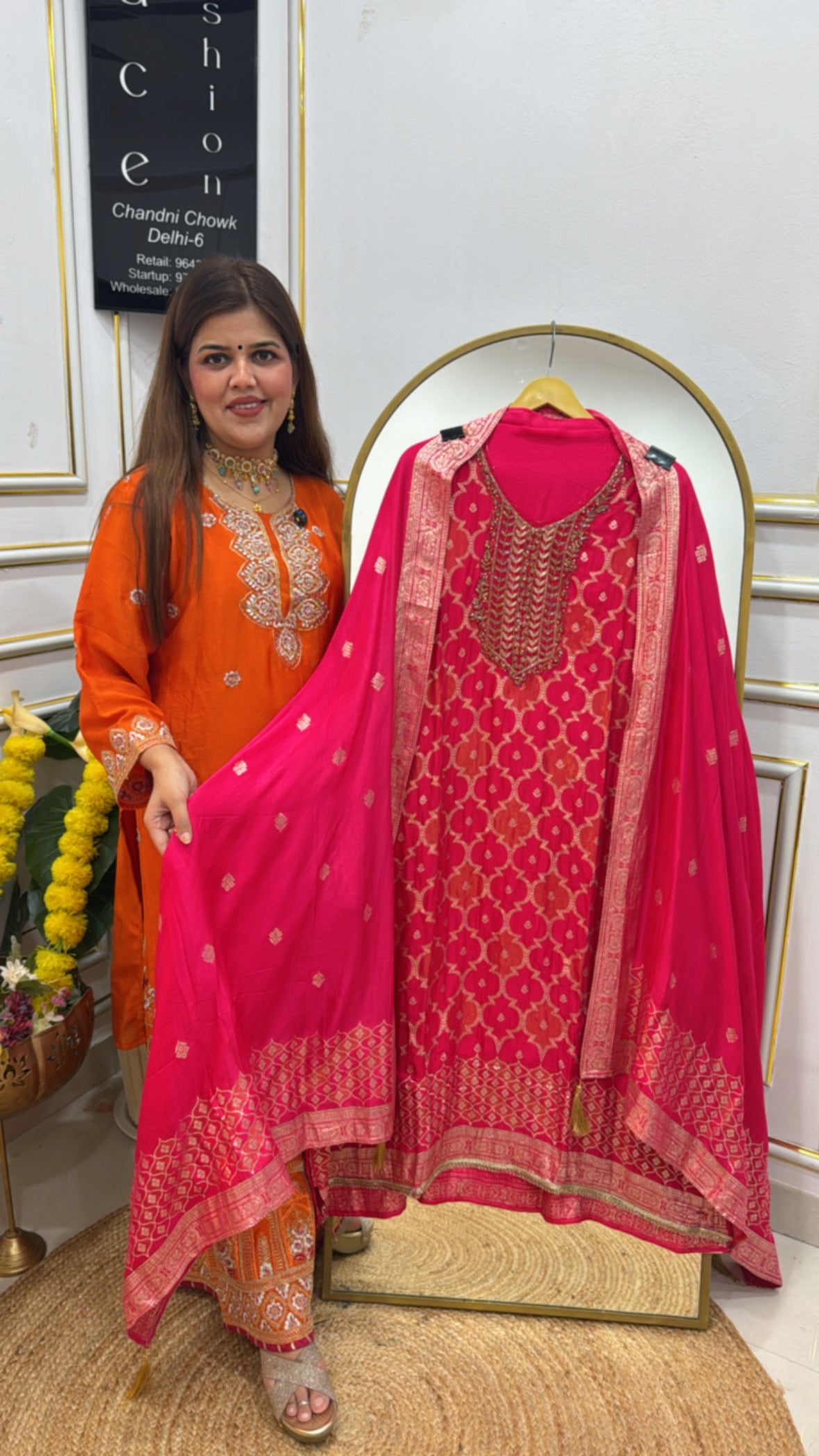 Festival special pure organza silk handwork suit material with designer silk weaved dupatta GF 657