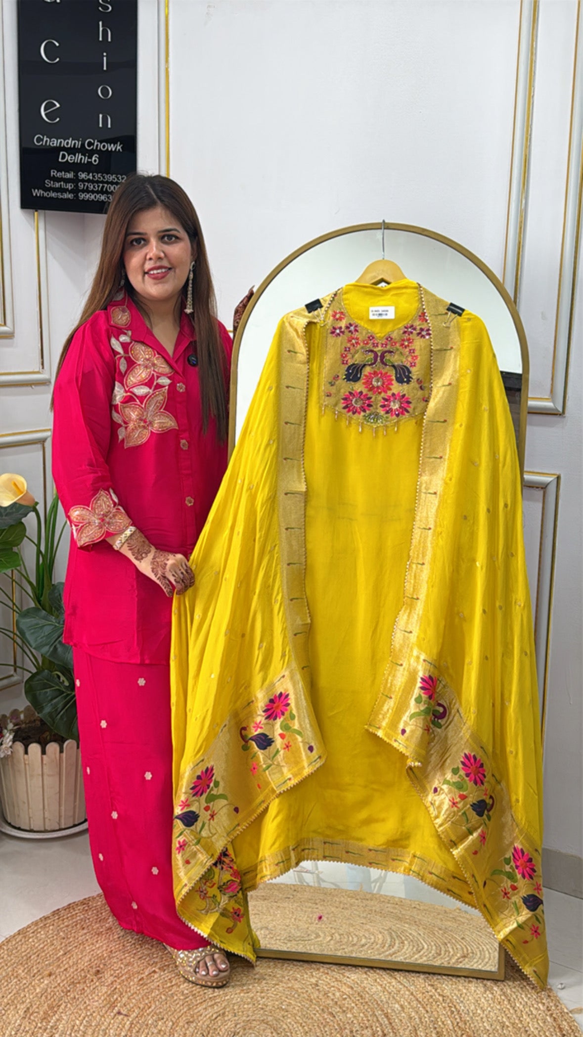 Pure Crepe Kalamkari Weaved Designer Shirt Material with Matching Kalamkari Weaved Dupatta  GF 396