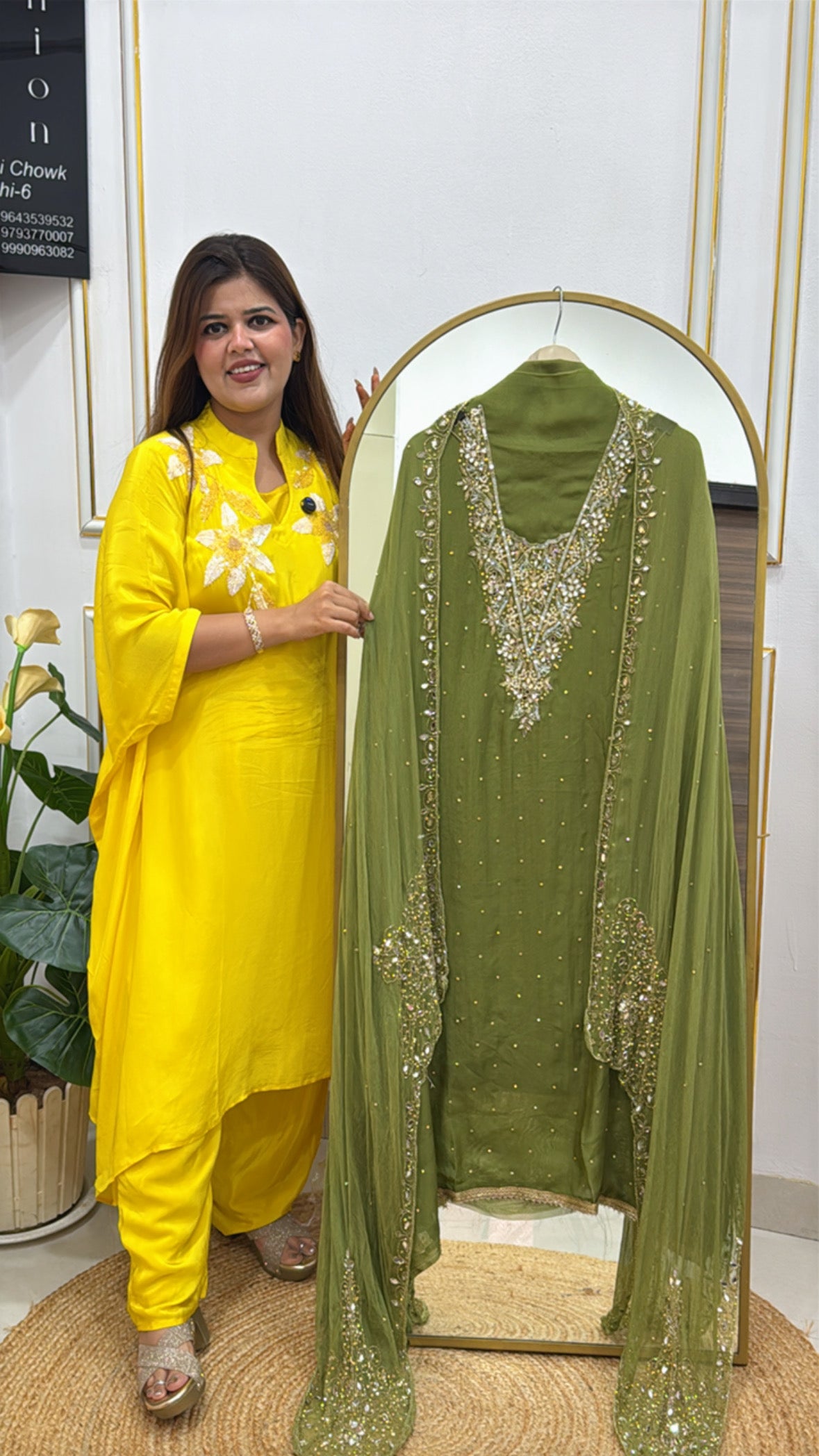 Premium Handwork Organza Unstitched Suit – Partywear Edition GF 301