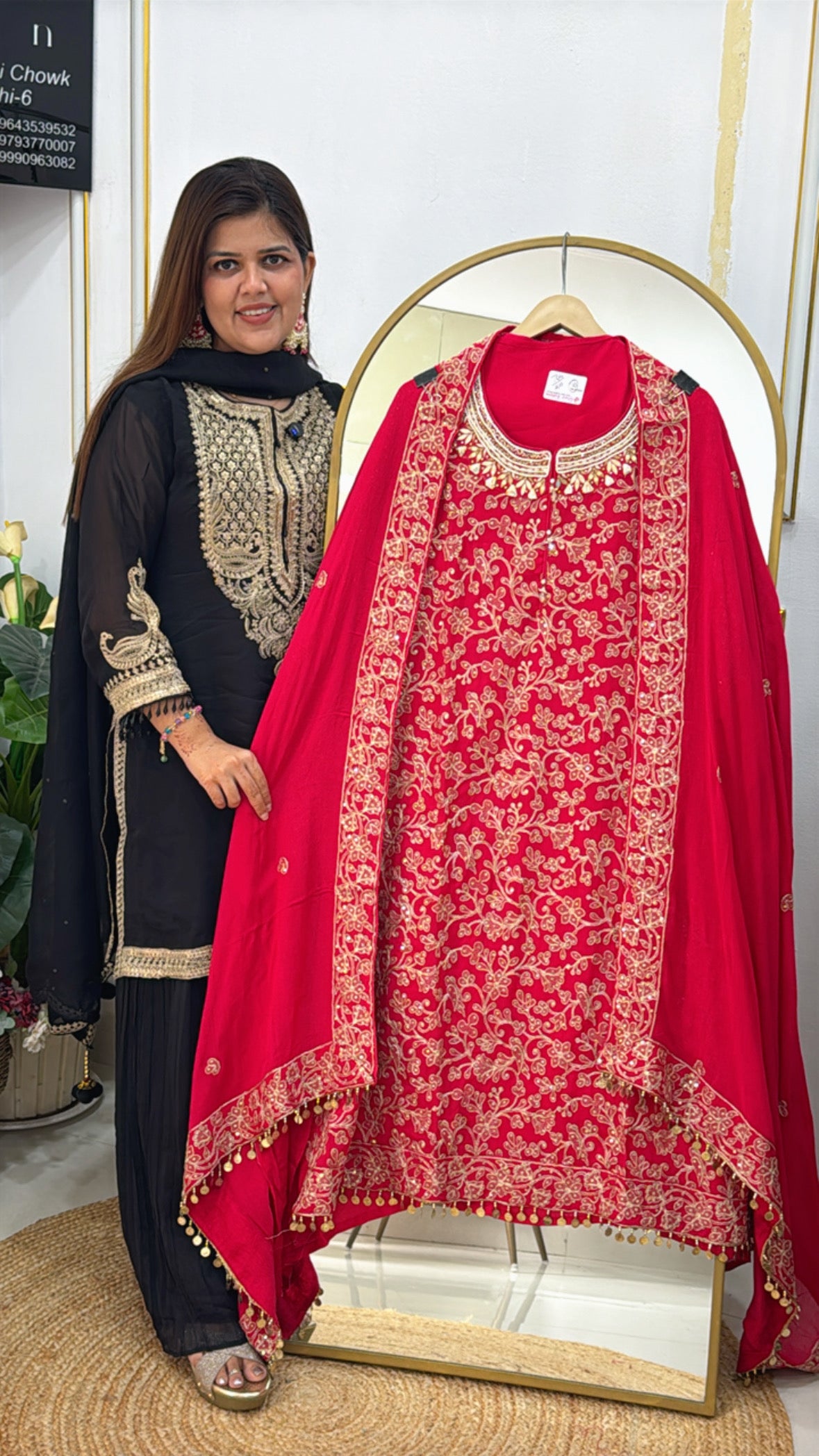 Partywear Special Full Embroidered Pure Chinon Suit Material with Heavy Embroidered Dupatta GF 439