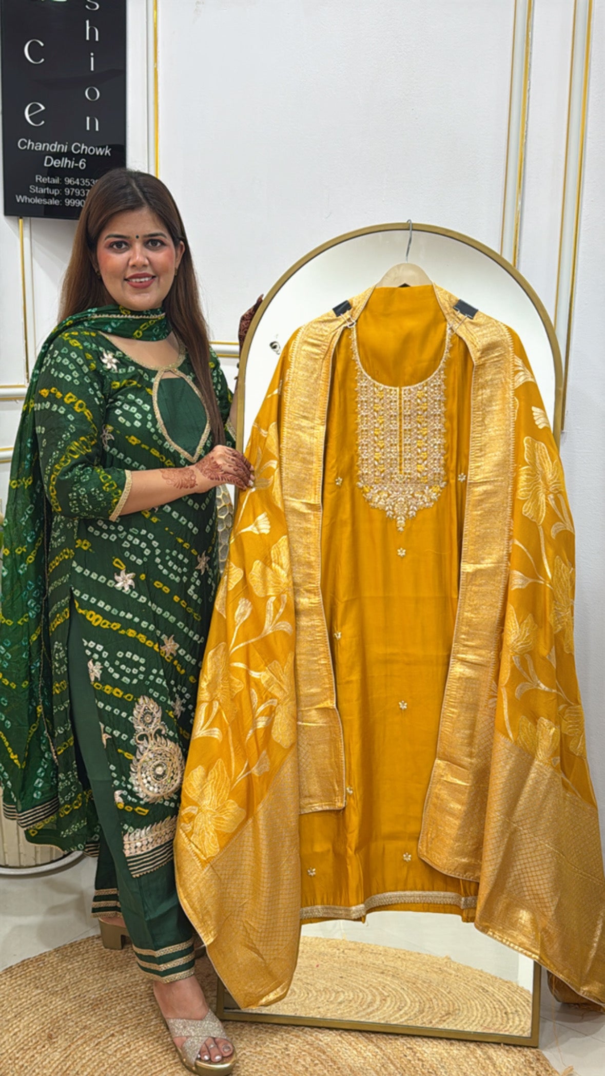 Rakhi Special Modal Cotton Silk Suit with Embroidered Neck &amp; Banarasi Weaved Dupatta GF 371