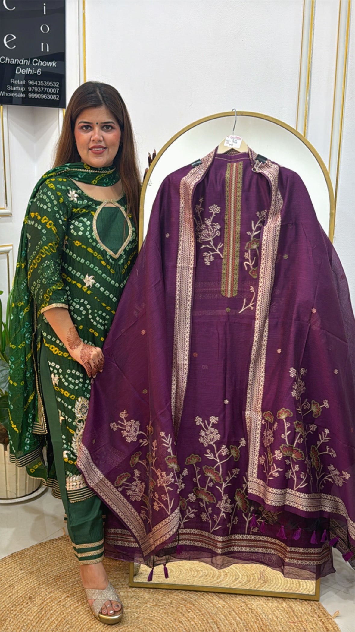 Festival Special Monga Weaved Jamdhani Suit with Monga Silk Dupatta GF 365