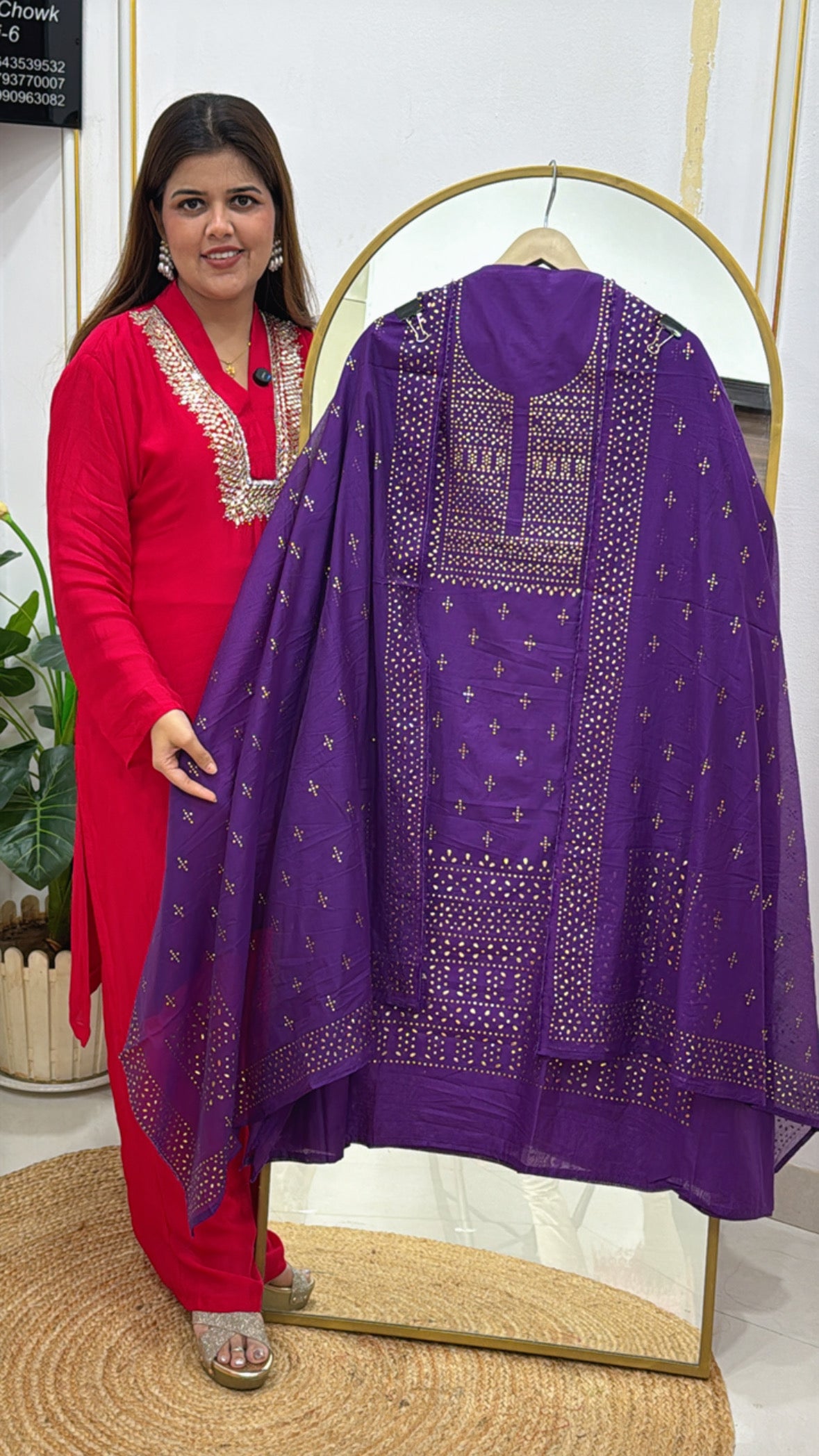 Variant colour festival wear special pure mul mul shirt along with all over Mukesh work  GF 526