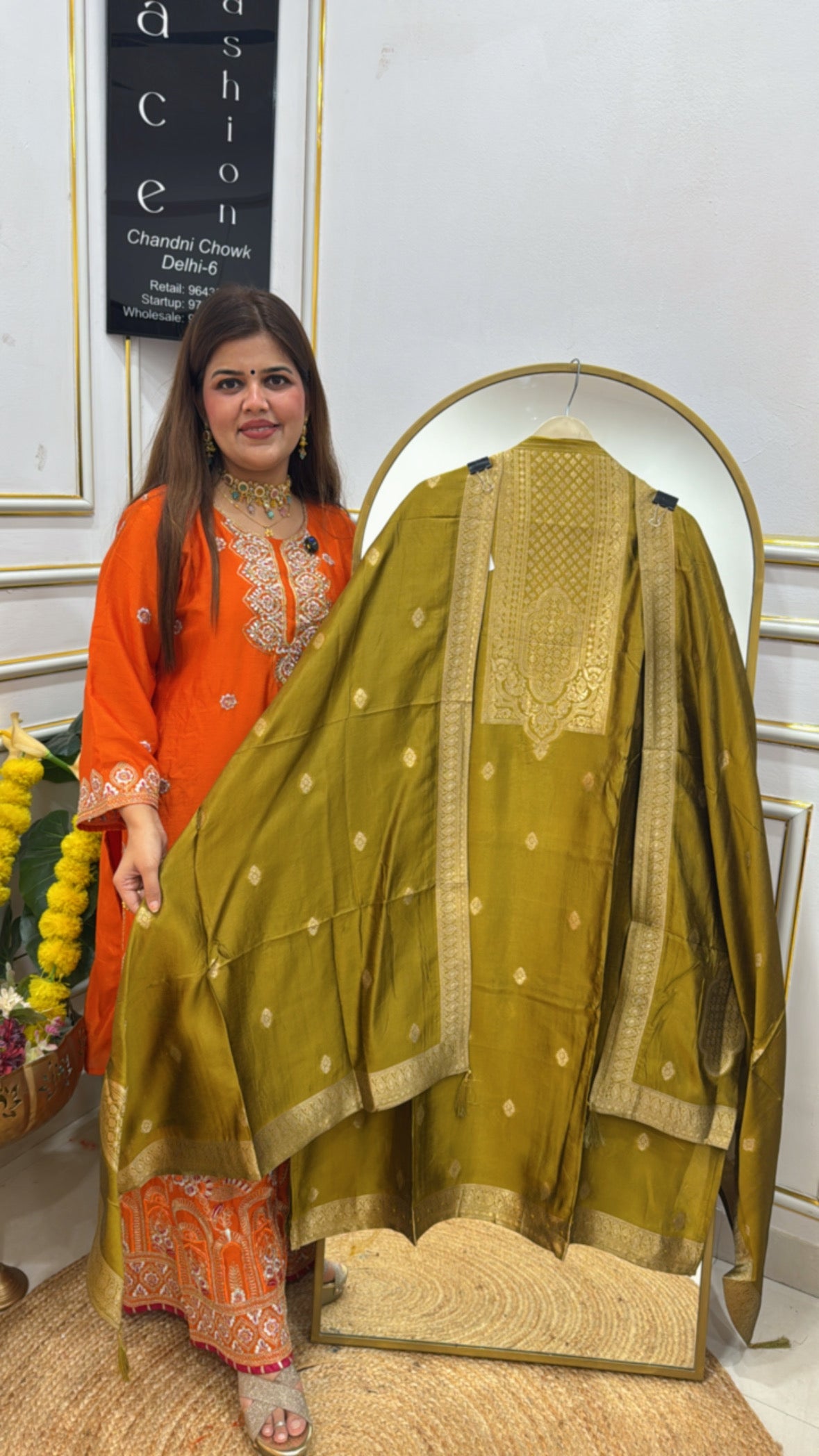 Premium pure banglori silk weaved suit material with banglori silk weaved dupatta GF658