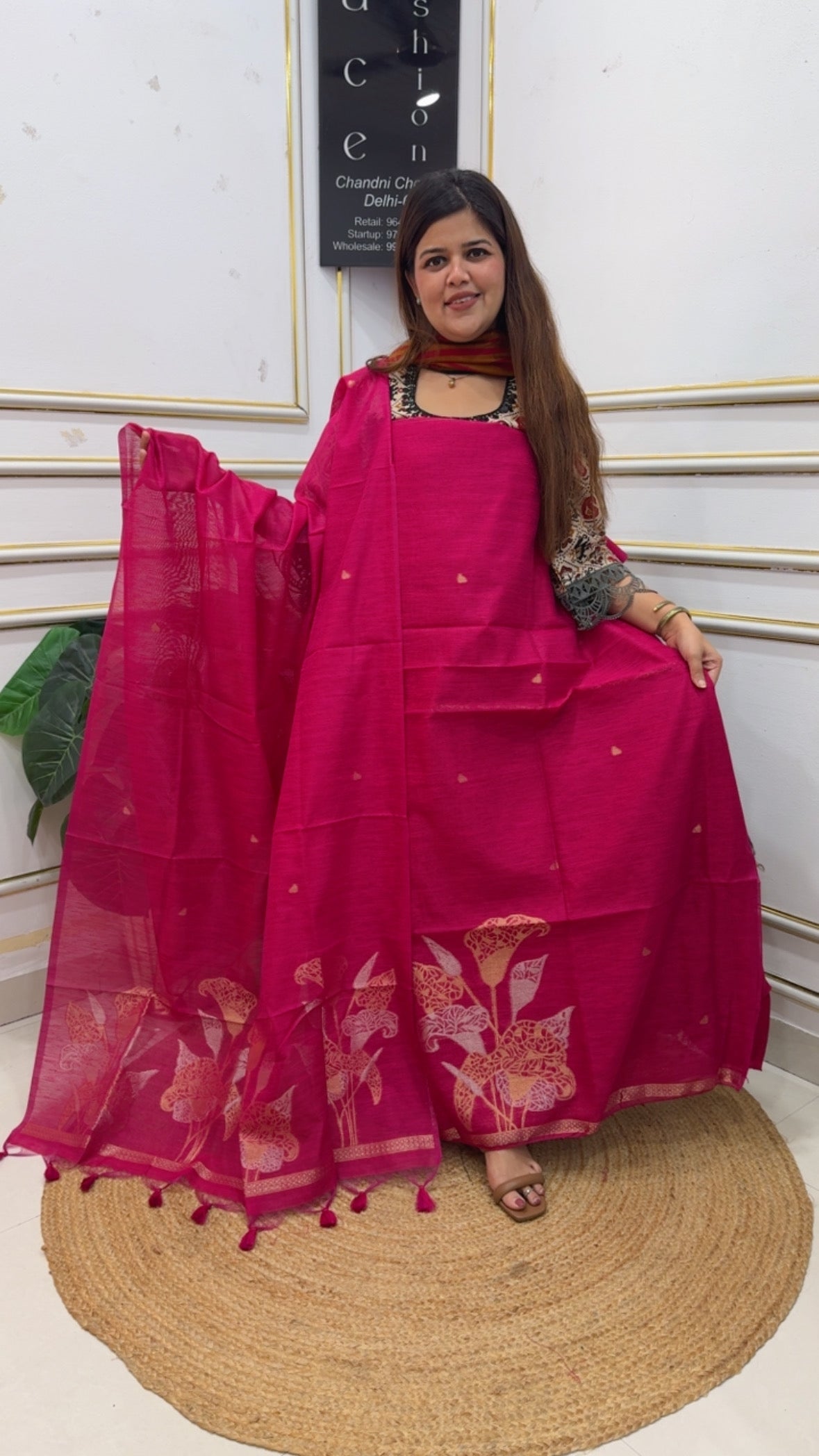 Royal and pure elegance premium Moonga silk weaved jamdhani suit material along with designer weaved Moonga silk dupatta  gf1197
