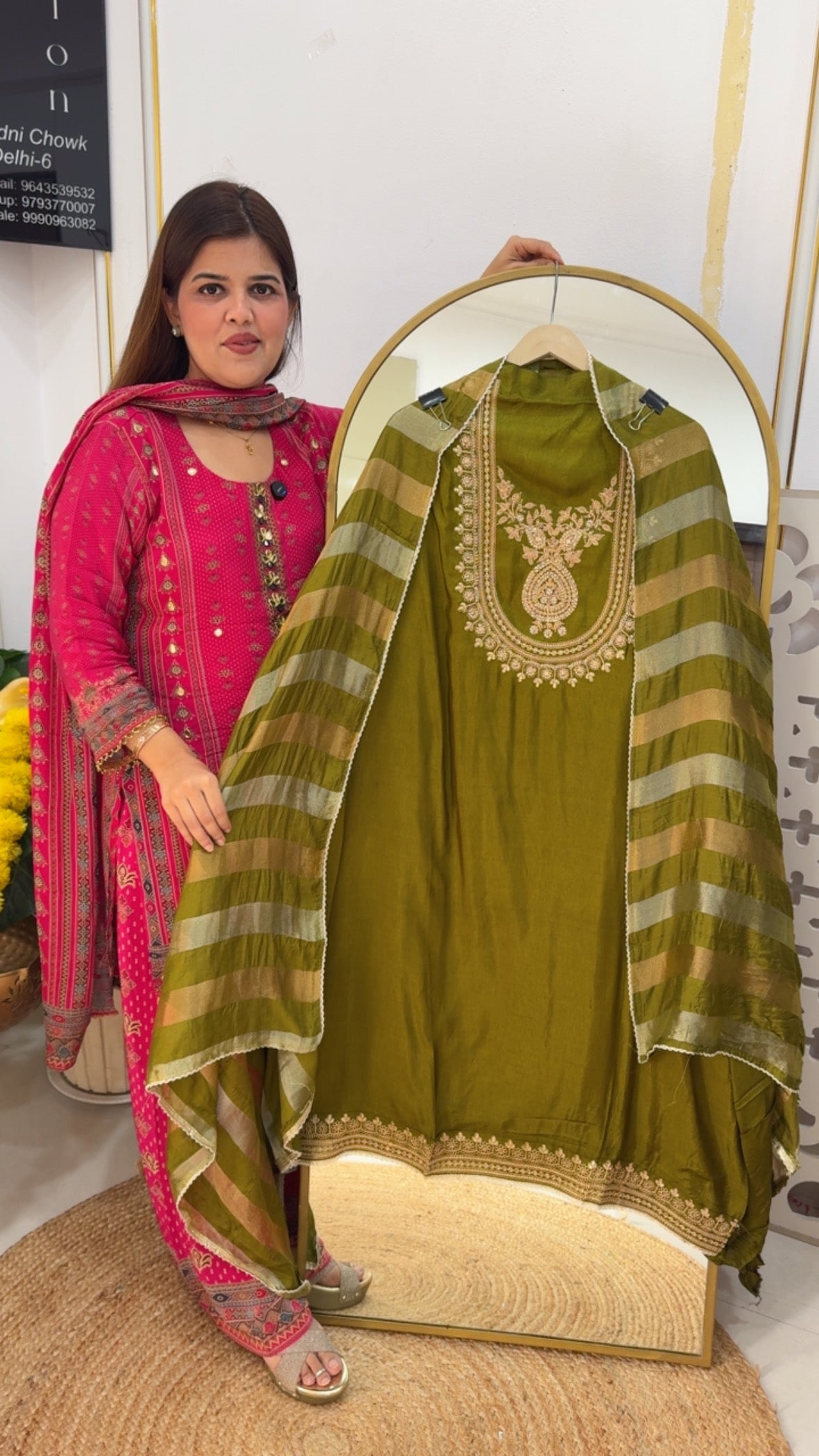 Designer neck pattern best seller pure raw silk with burberry raw silk dupatta GF717