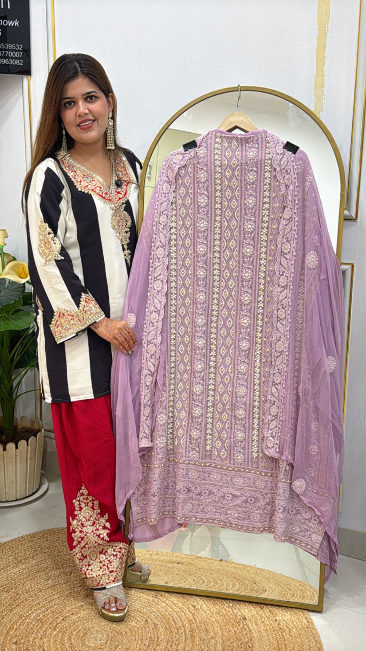 Pure Chikankari Georgette Suit GF 423