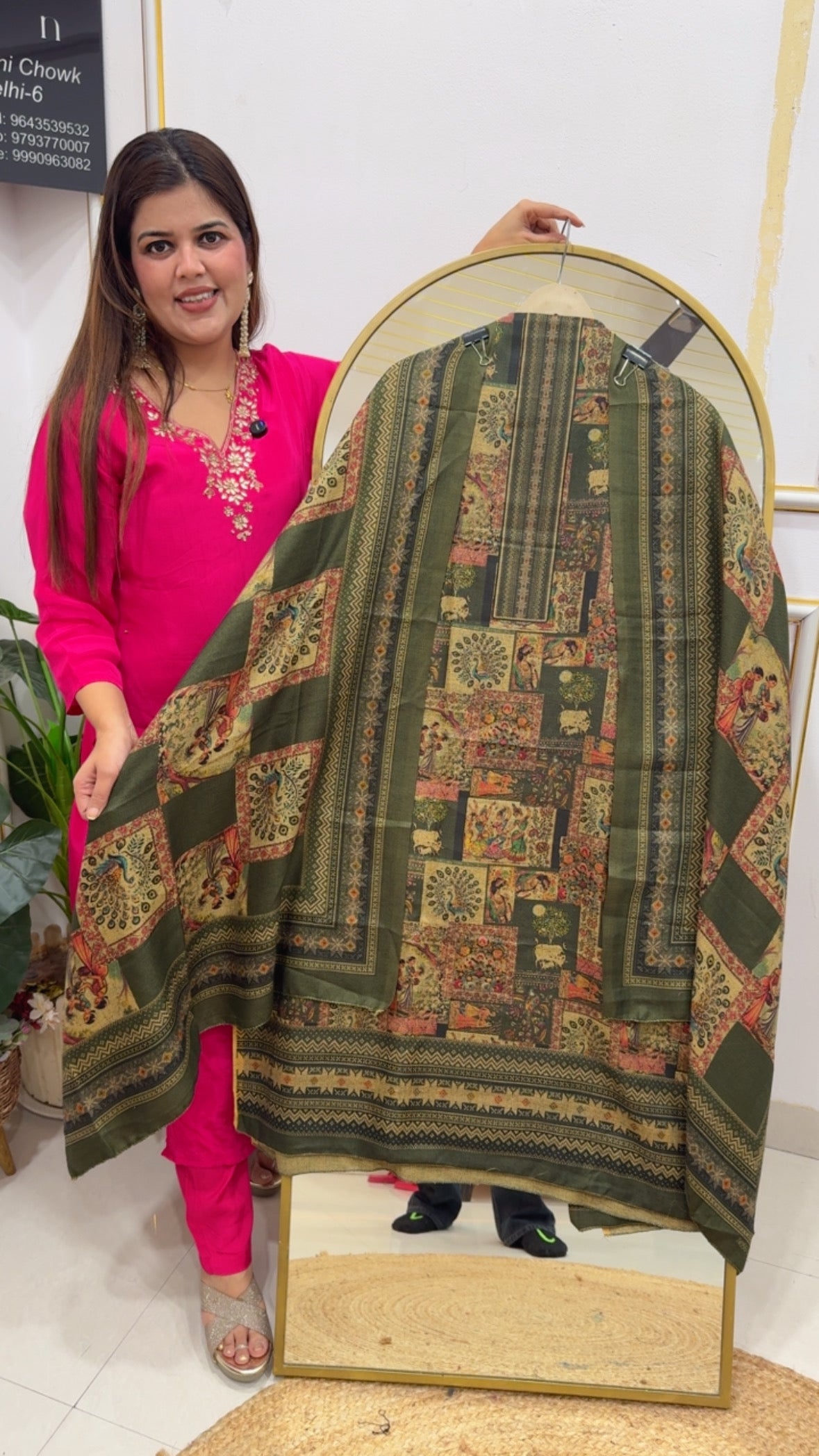 Pashmina special Muglai printing with pure pashmina suit with pashmina dupatta and bottom GF805