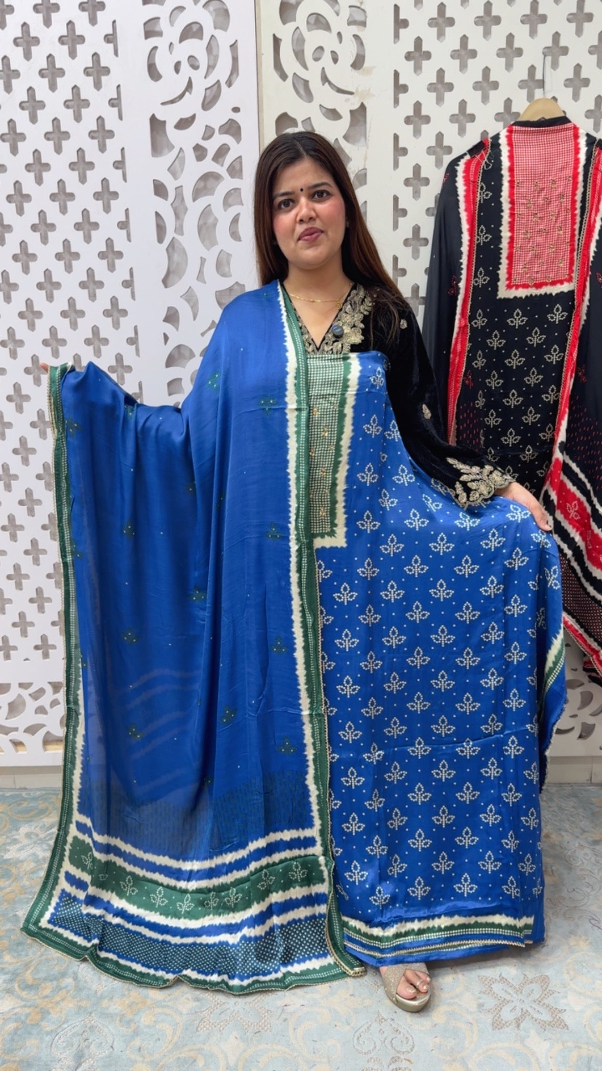 Gazzi silk ,Bestseller pure and unique printed gazzi silk shirt with stylish gazzi silk dupatta GF834