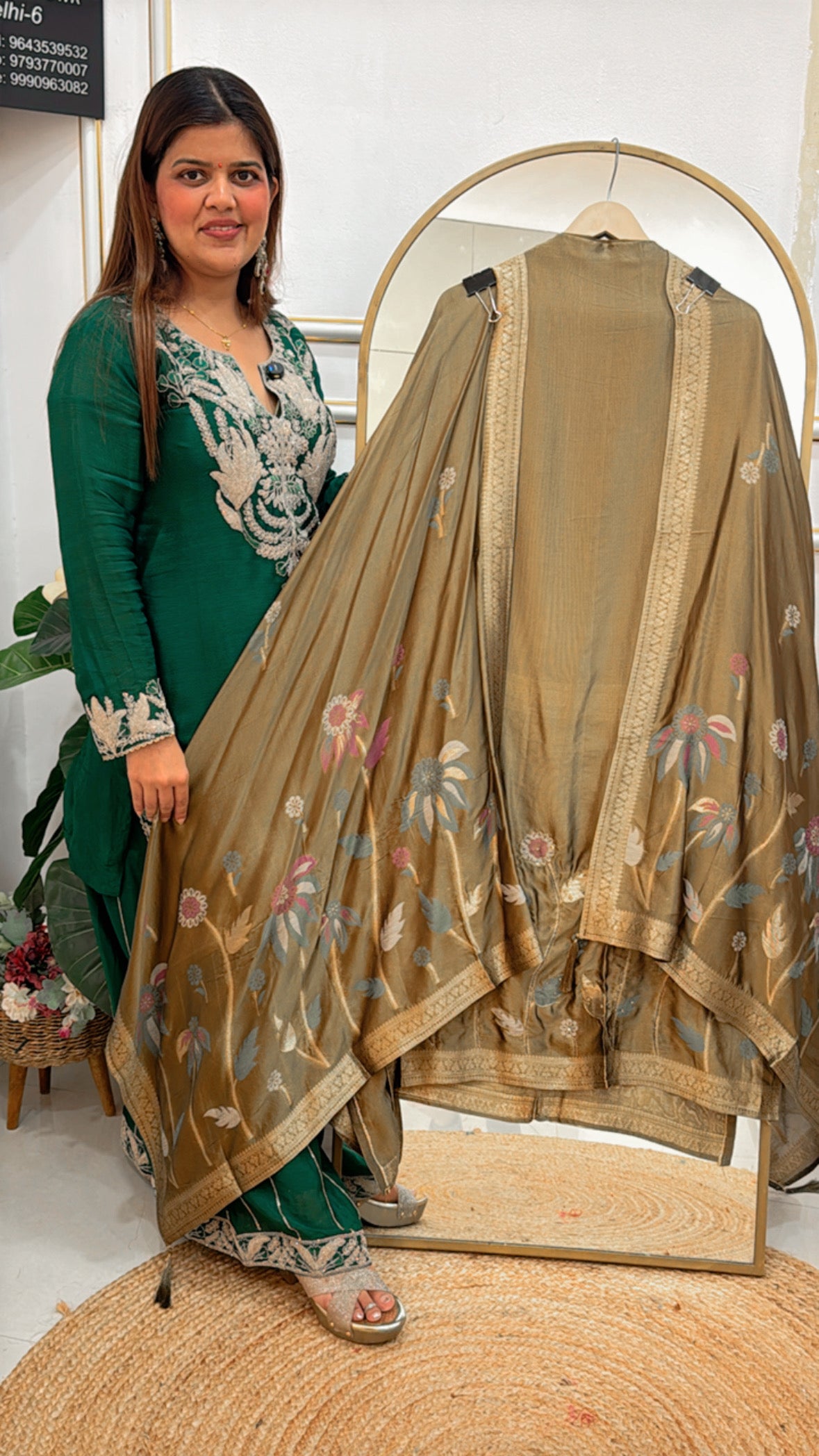 Elegant and style metallic colour banglori silk premium suit material GF 624