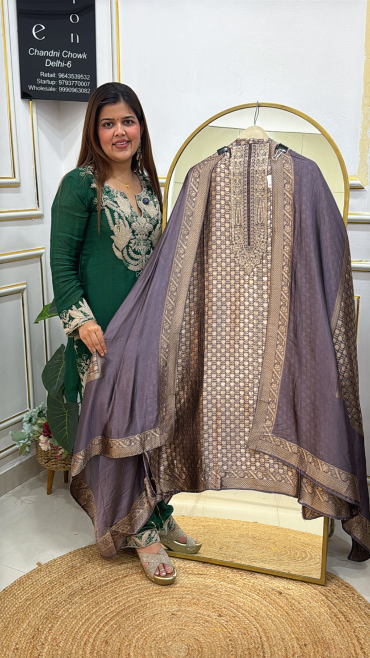 Festival special most elegant bhagalpuri banglori silk suit material along with banglori silk weaved dupatta GF 621