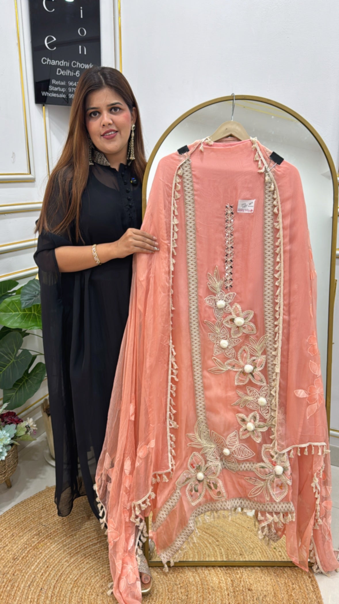 Trending Boho Style Pure Organza Designer Suit Material GF 357