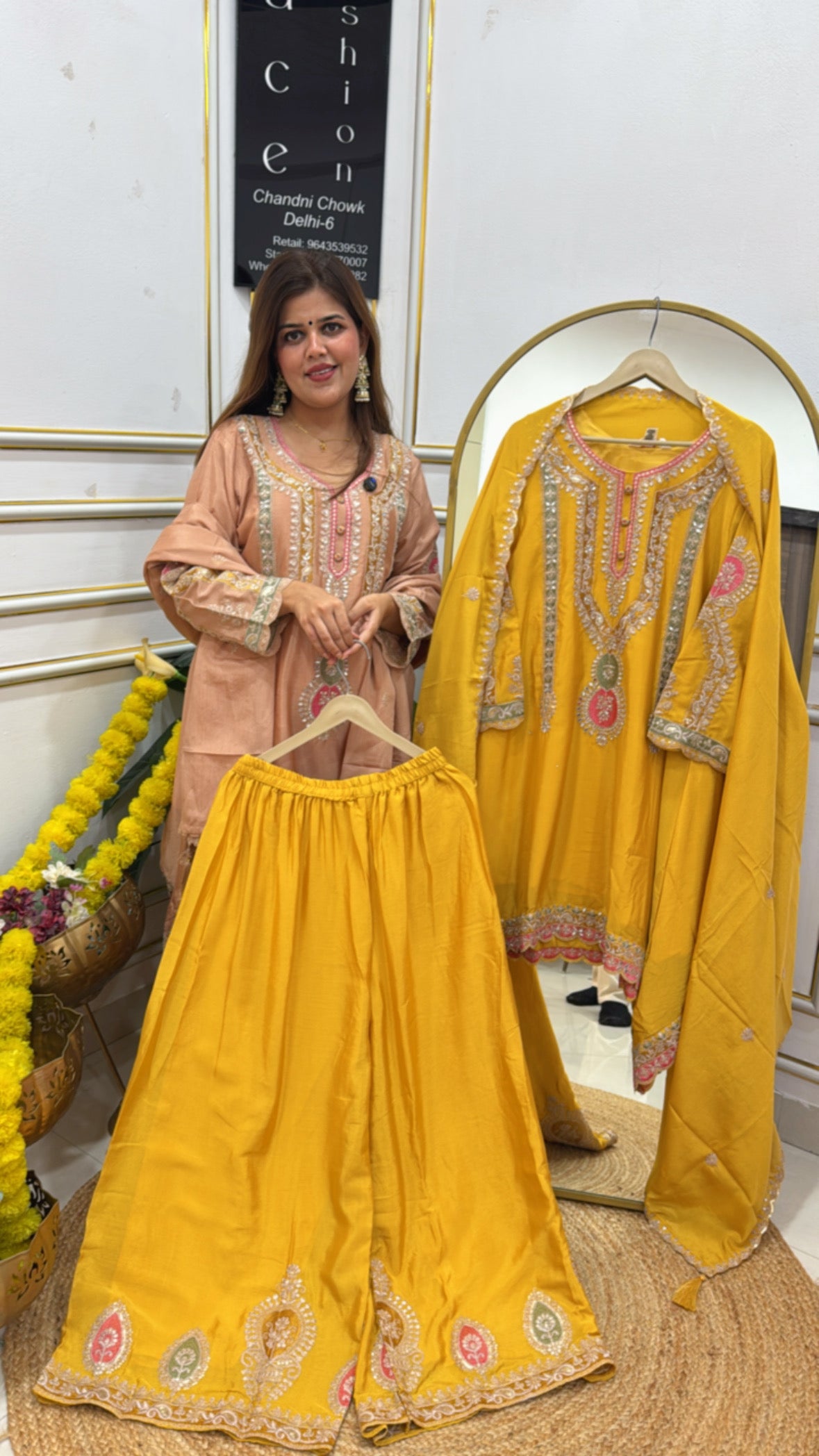 Festival special pure chinnon handwork detailing designer ready to wear  GF662