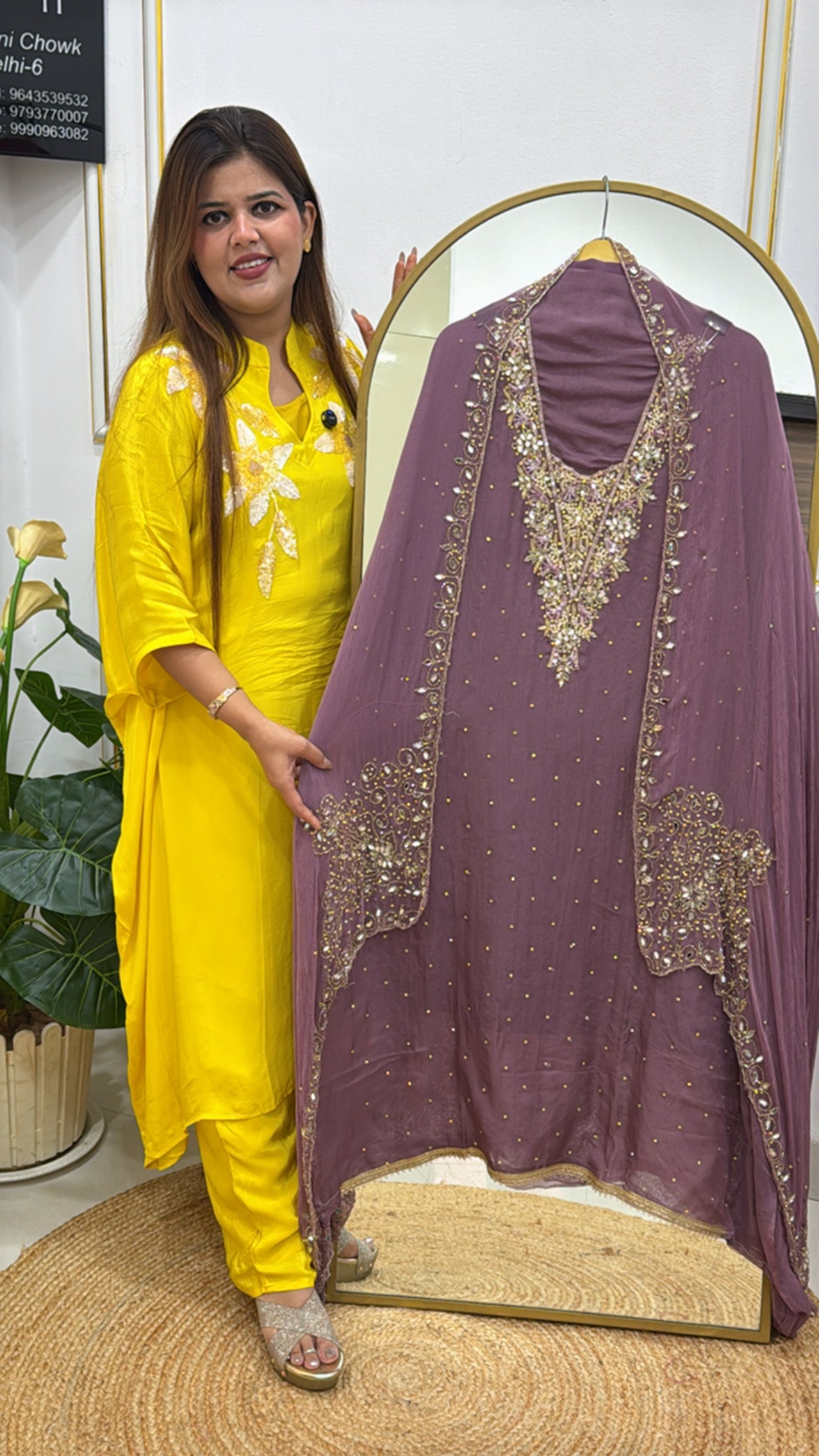 Premium Handwork Organza Unstitched Suit – Partywear Edition GF 301