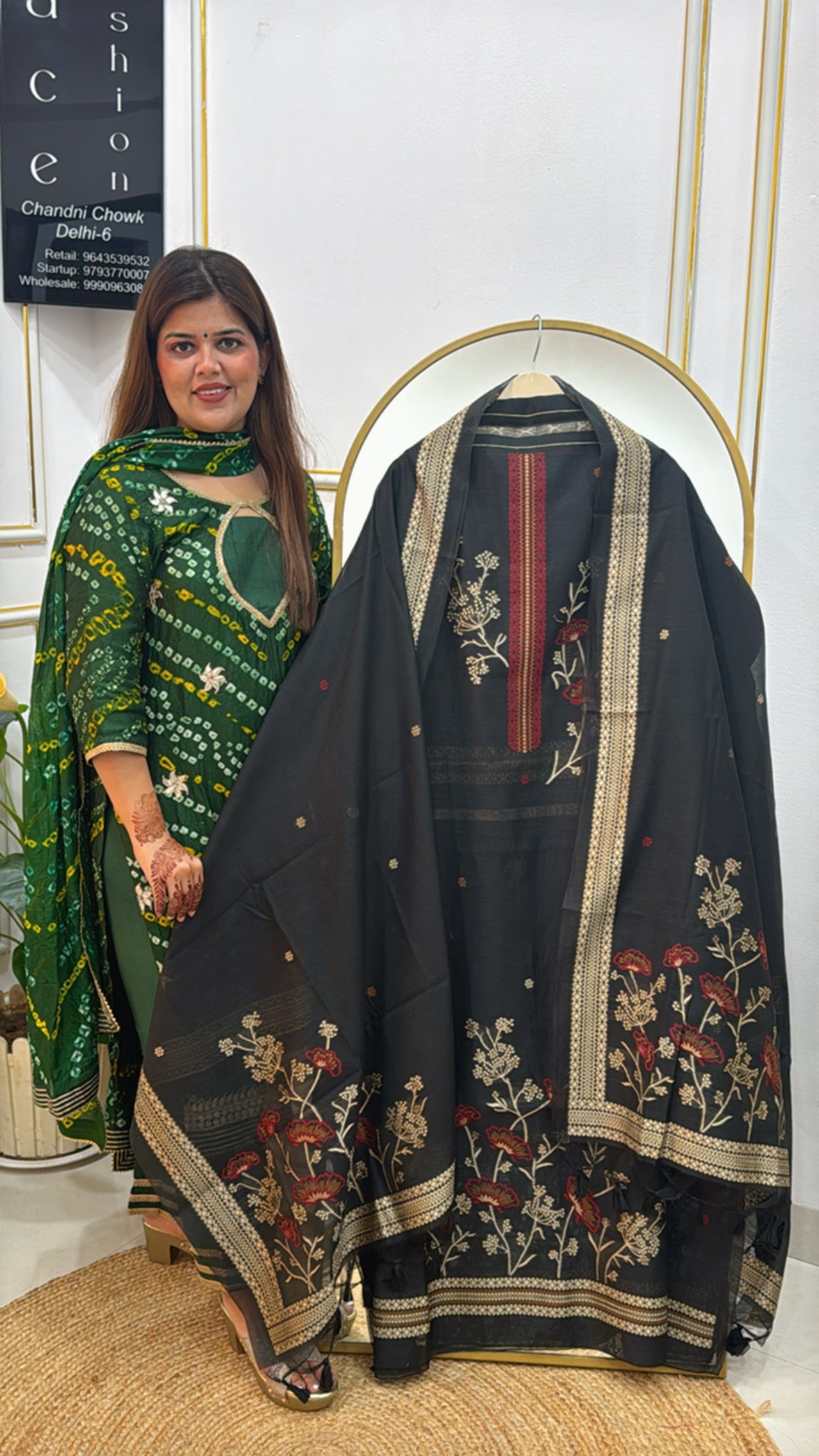 Festival Special Monga Weaved Jamdhani Suit with Monga Silk Dupatta GF 365