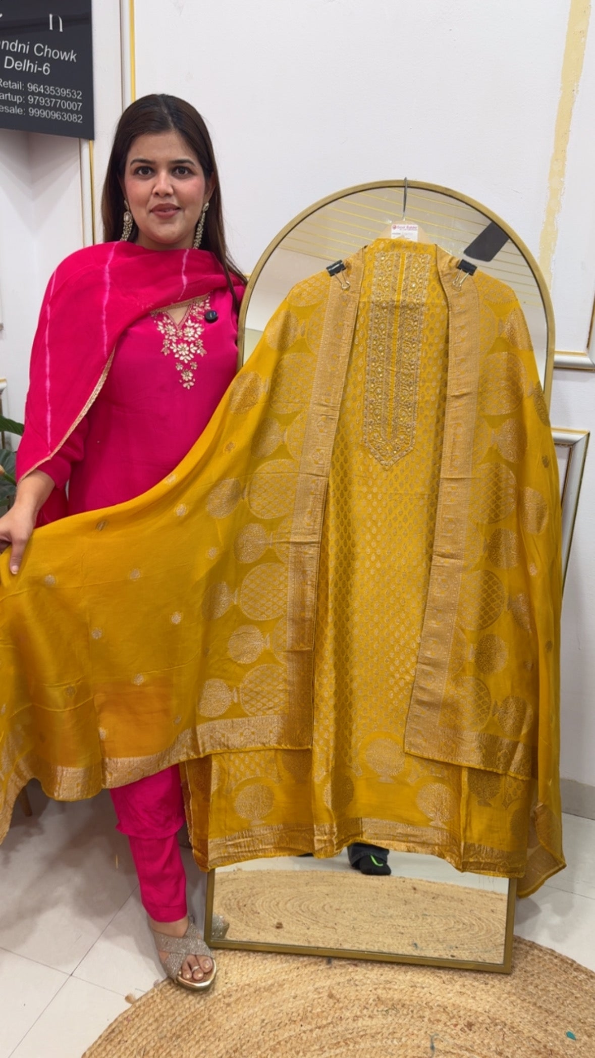 Huge Demanded  Royal partywear Special pure Banglori silk fully weaved suit material along will full weaved Banglori silk dupatta GF804