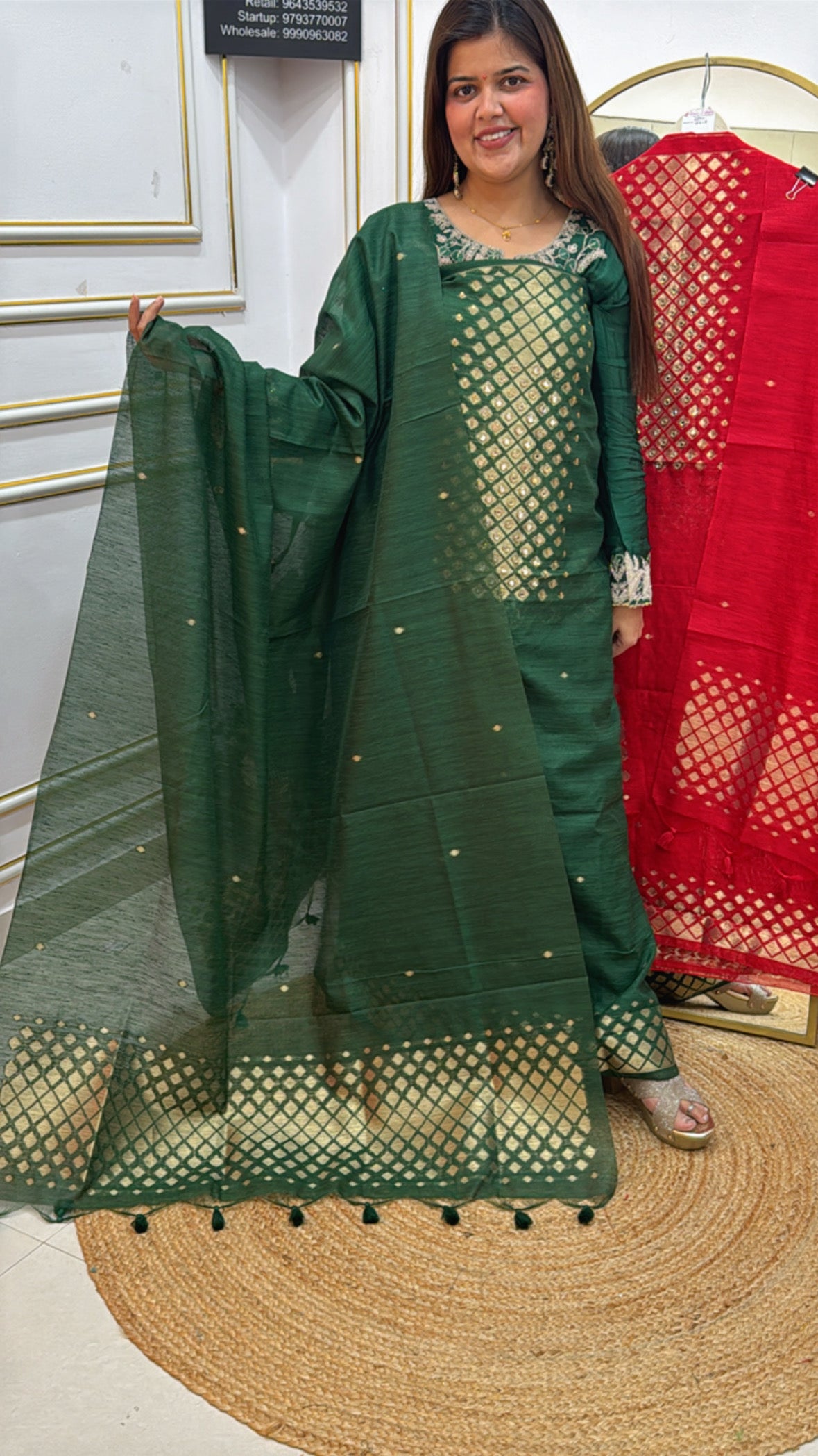 Hot seller moonga silk jamdhani with fully gold weaved GF618