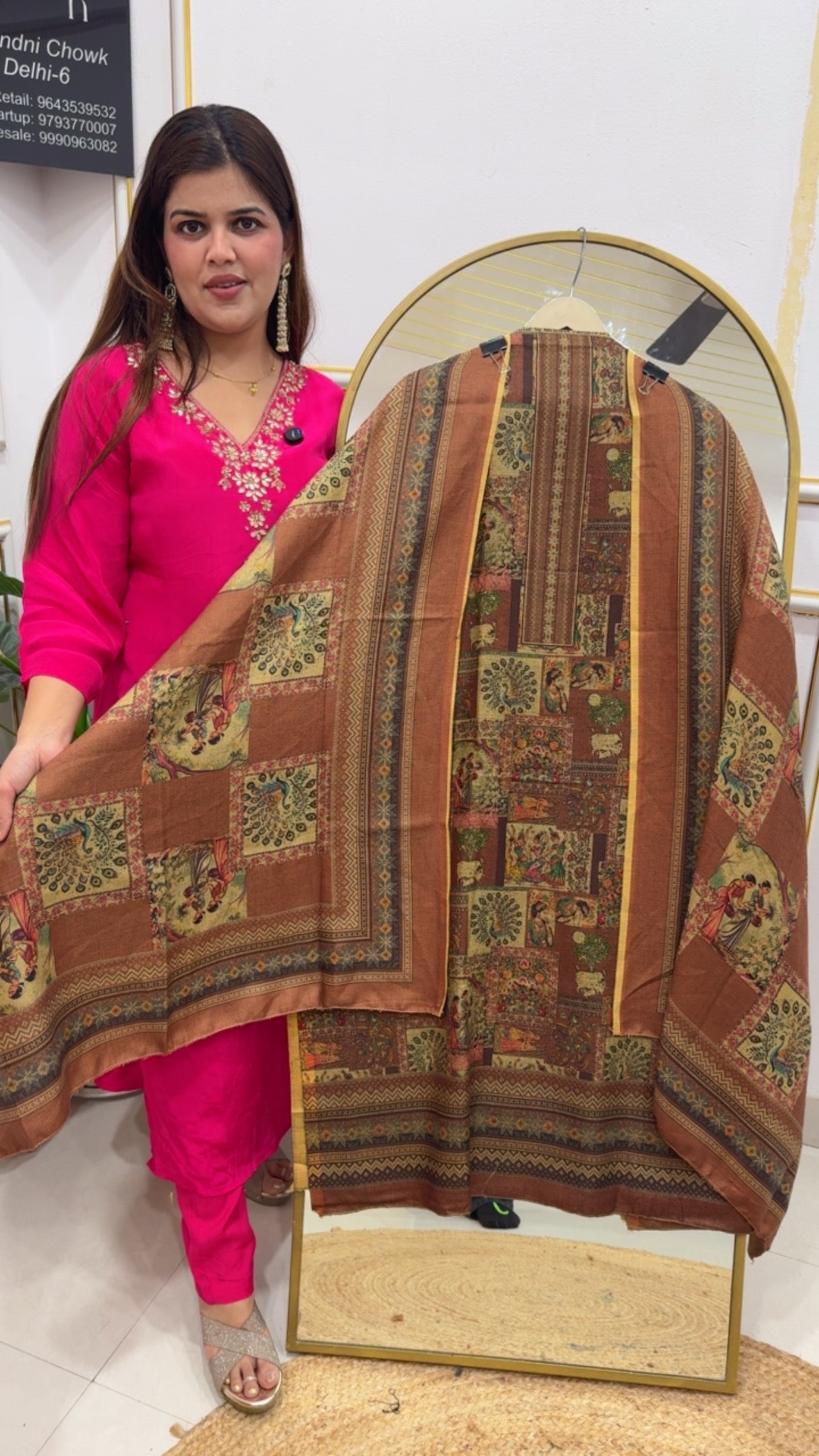 Pashmina special Muglai printing with pure pashmina suit with pashmina dupatta and bottom GF805