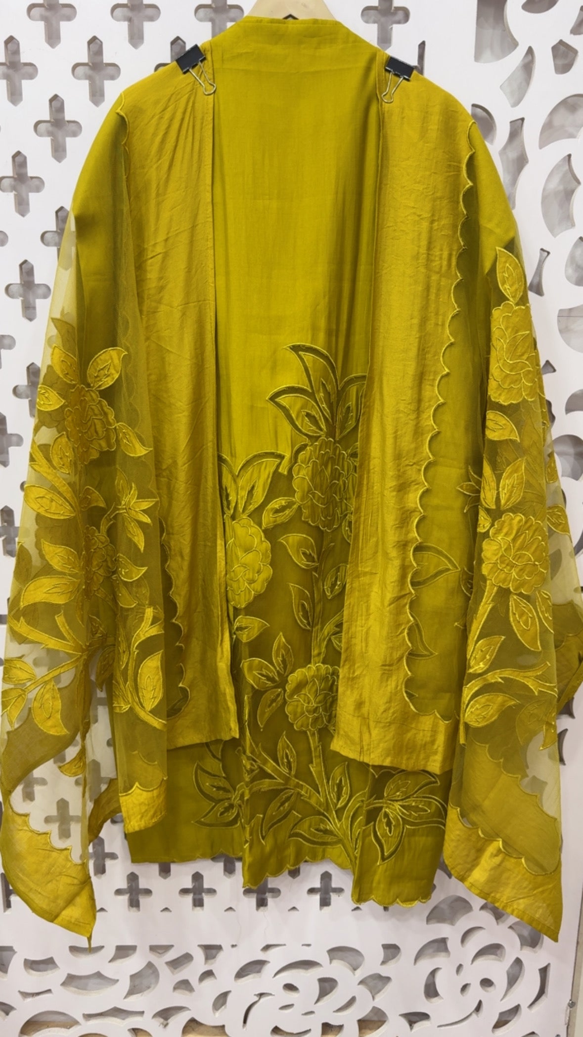 Latest and Designer Applique work  Mul Moddal suit material with full applique work dupatta GF846