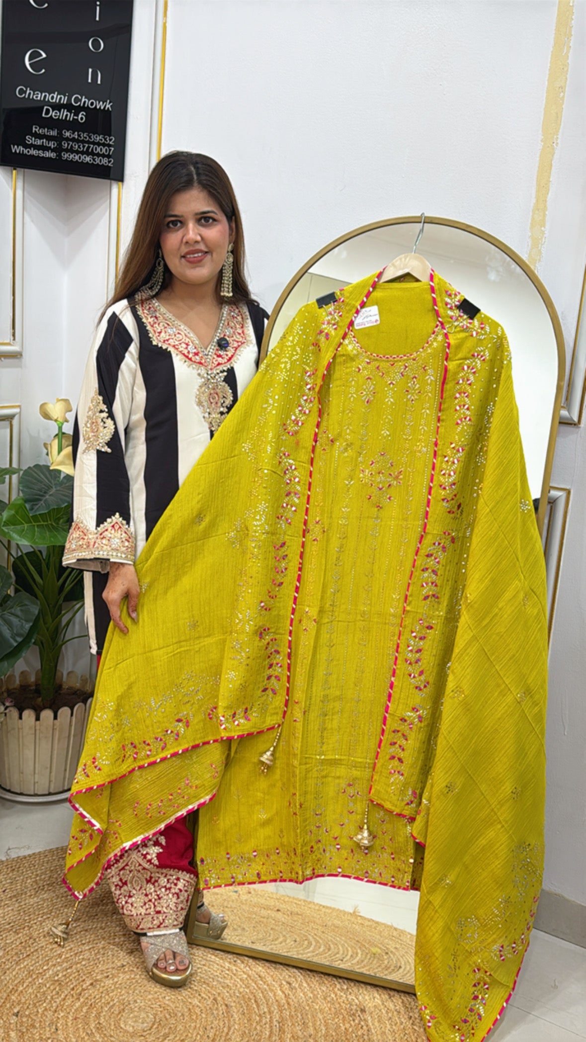 Designer Pure Crushed Shimmer Dress Material GF 422