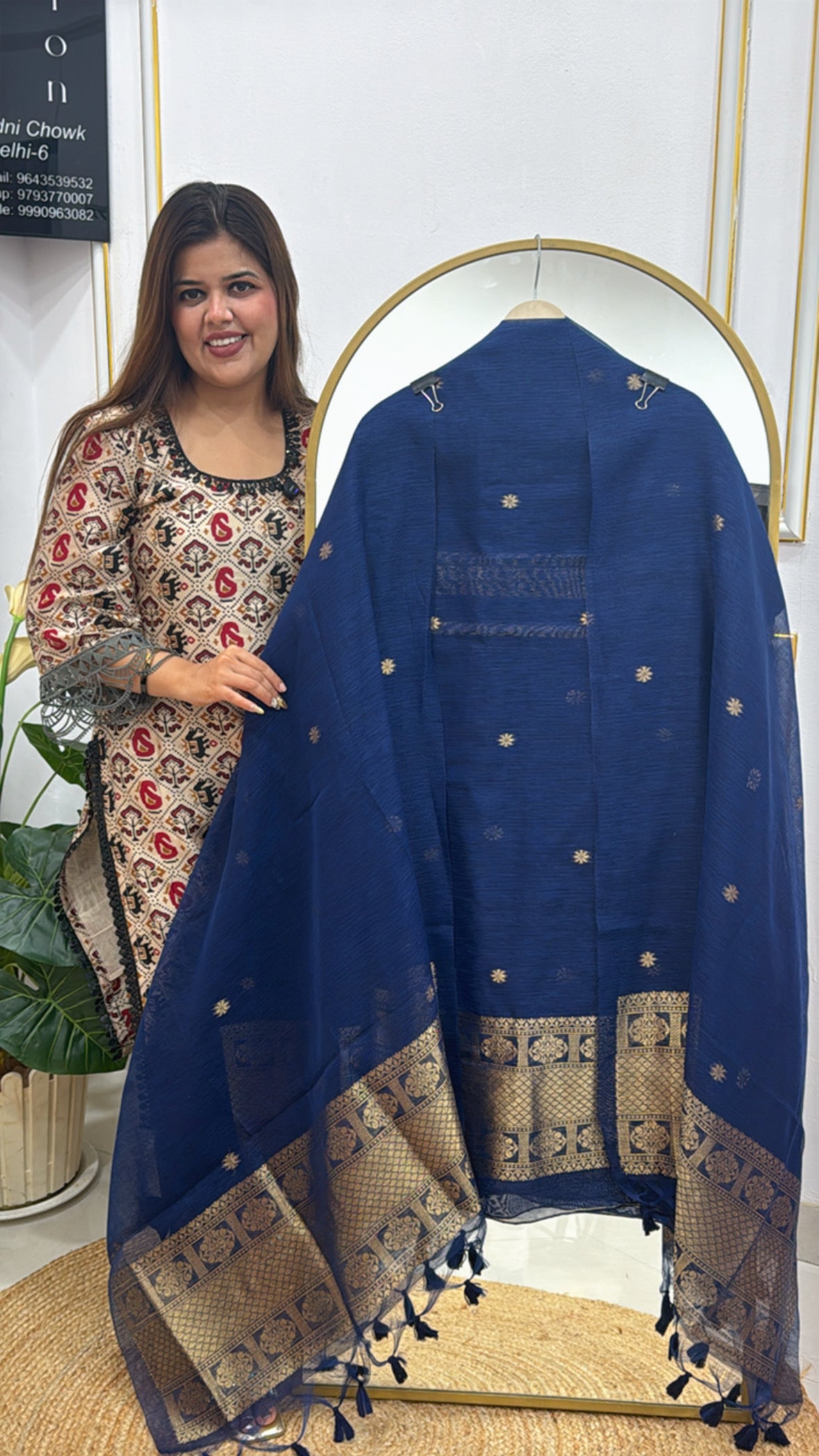 moonga silk jamdhani with fully gold weaved  GF 293