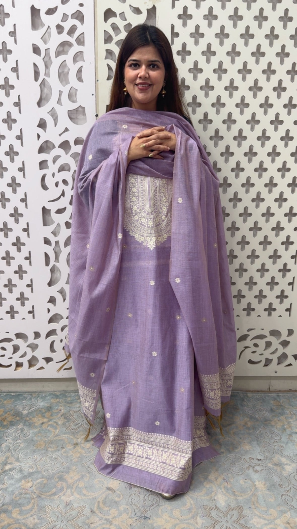 Premium pure  Best Seller Moonga silk weaved jamdhani suit mate with Moonga silk dupatta full weaved GF858