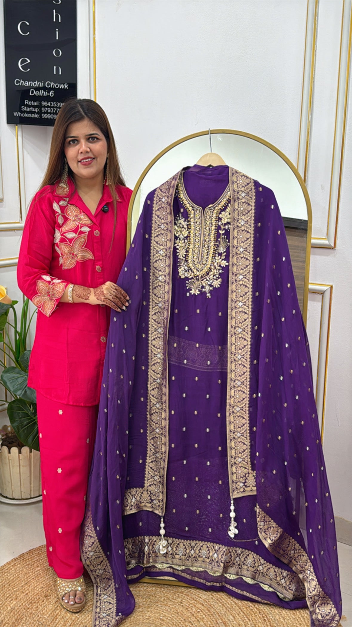 Premium Designer Silk Suit Material Set GF 380