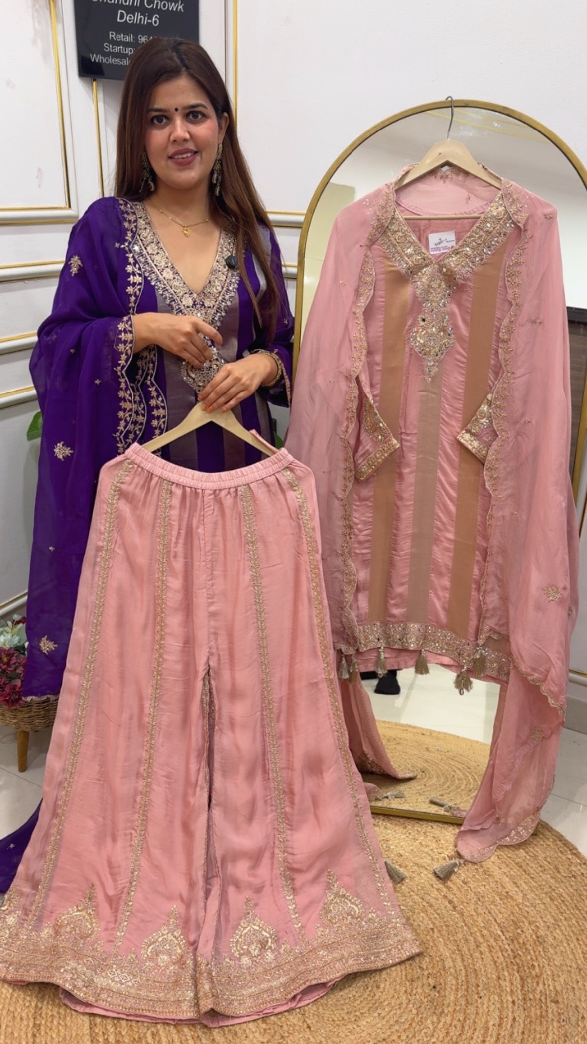 Designer and premium wedding special ready to wear pure viscose organza partywear dress GF759