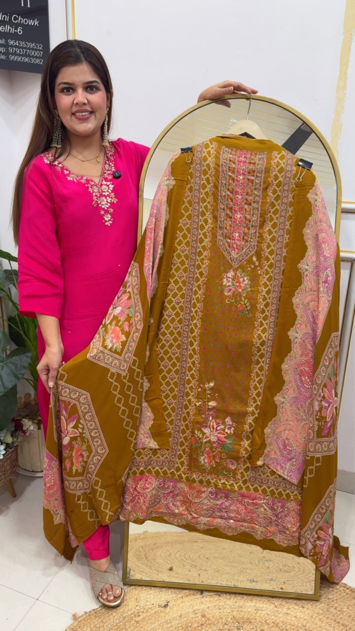 Winter ultra luxury printing with full peeta work along with beautiful prints on dupatta with pashmina bottom GF806