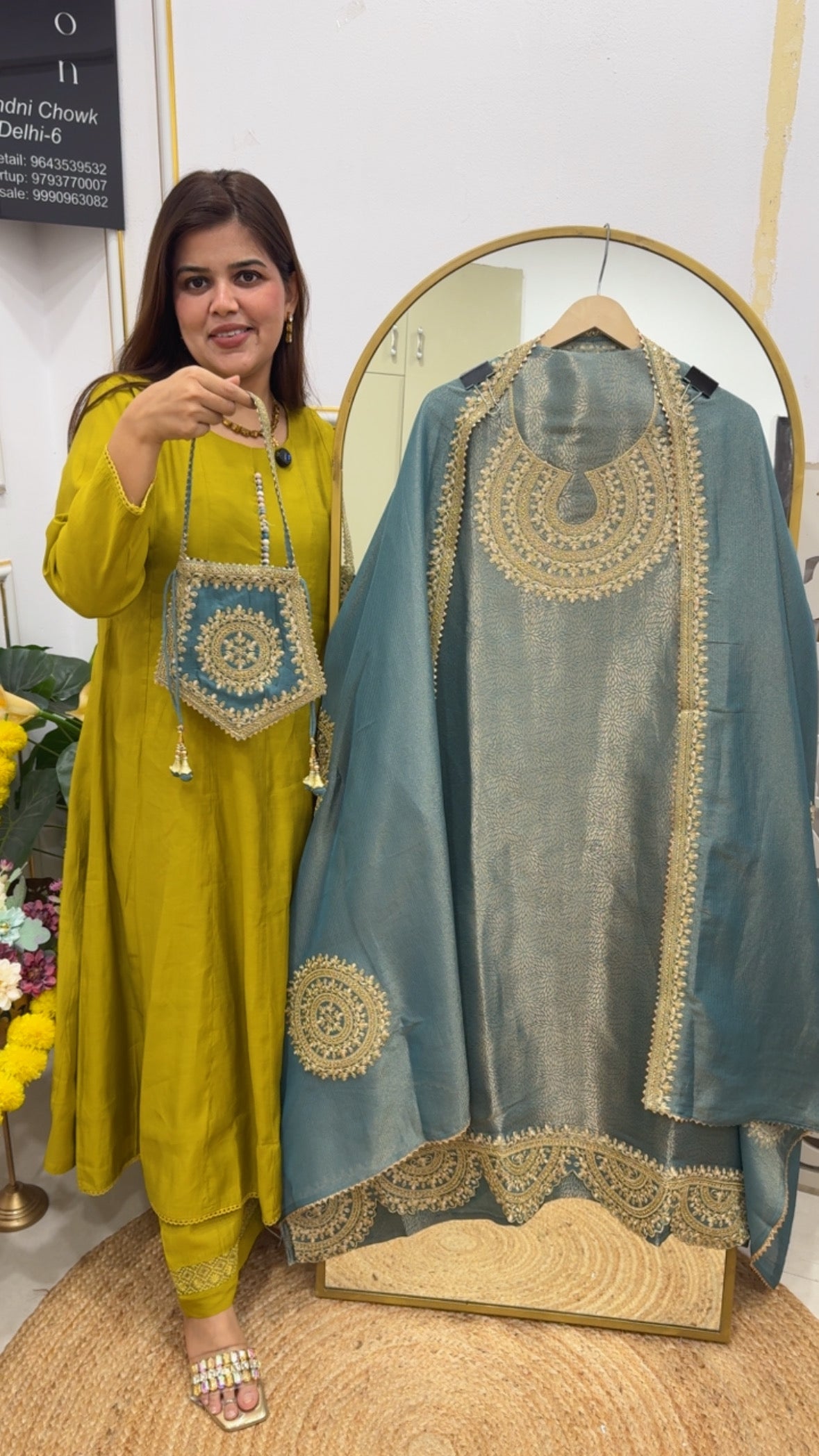 Kajivaram gold glam pure silk Kajivaram silk ultra luxury suit mater along with Kajivaram full work dupatta with premium handwork Potli GF708