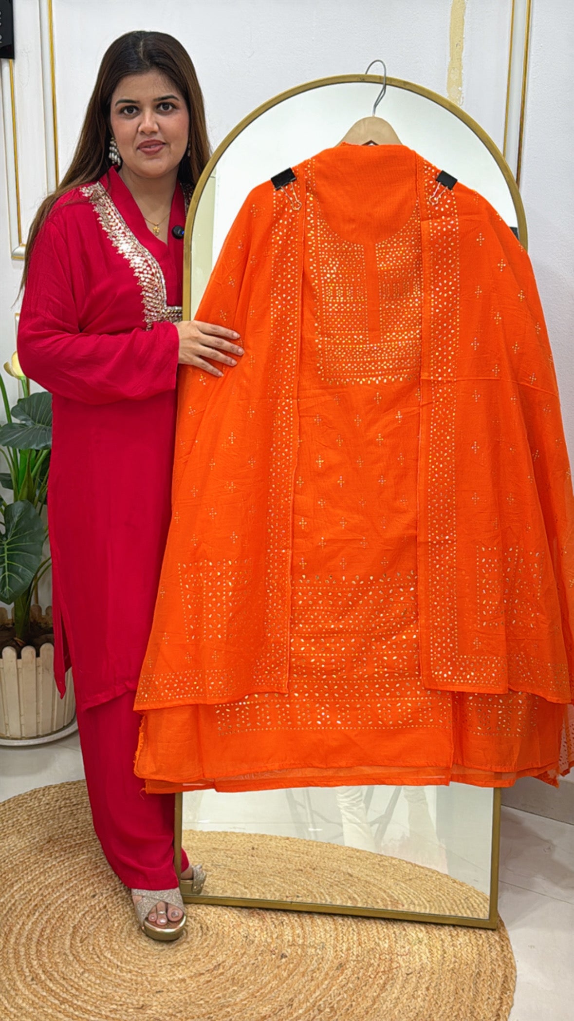 Variant colour festival wear special pure mul mul shirt along with all over Mukesh work  GF 526